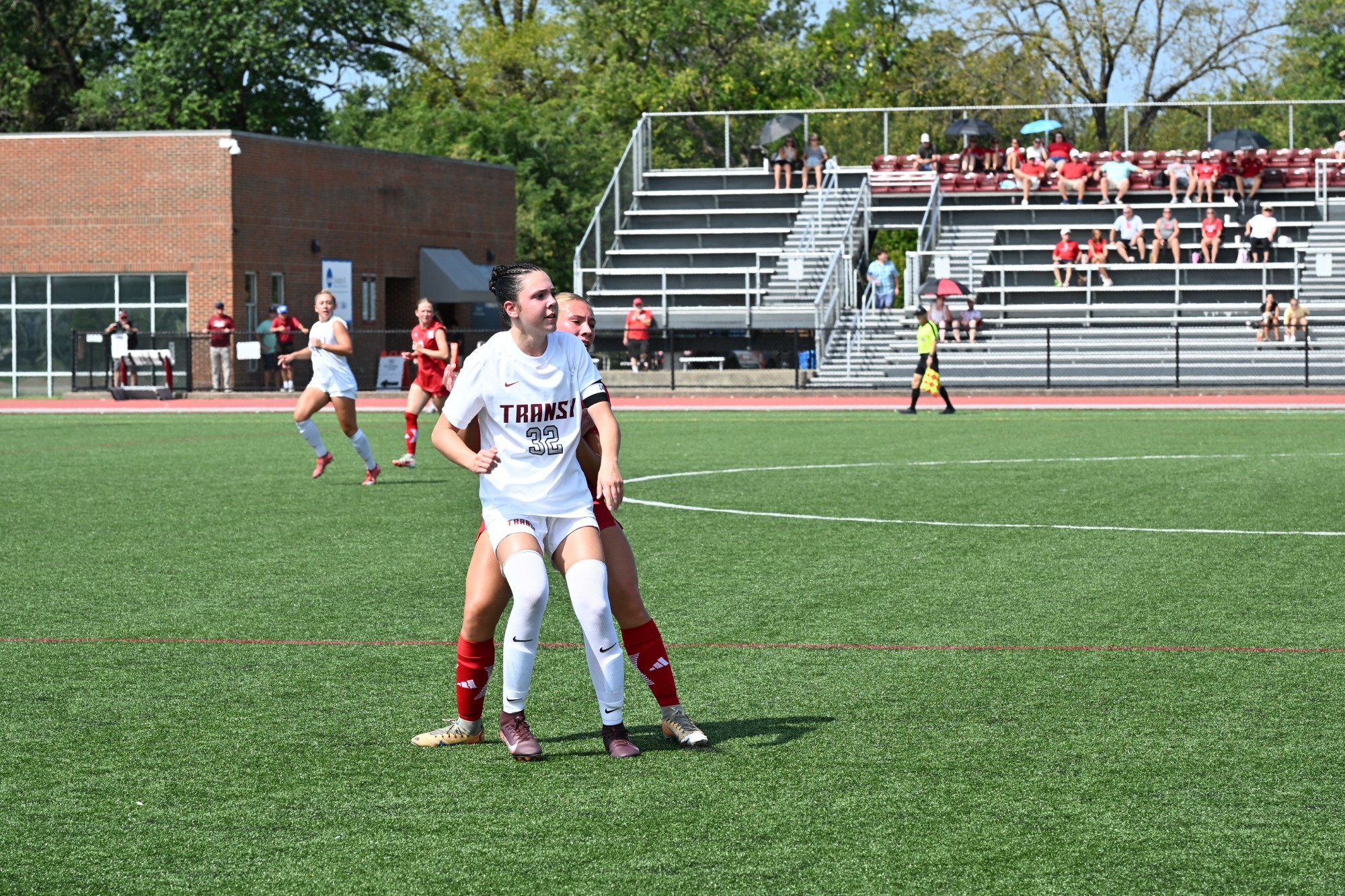 Gracie Carrigan (#32) against Wittenberg at Pat Deacon Stadium. 