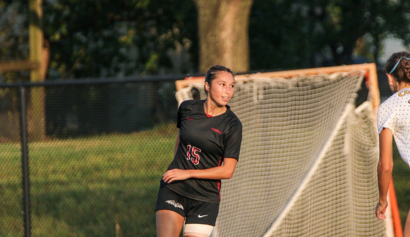 Peyton Tan (#15) in action at Pat Deacon Stadium. 