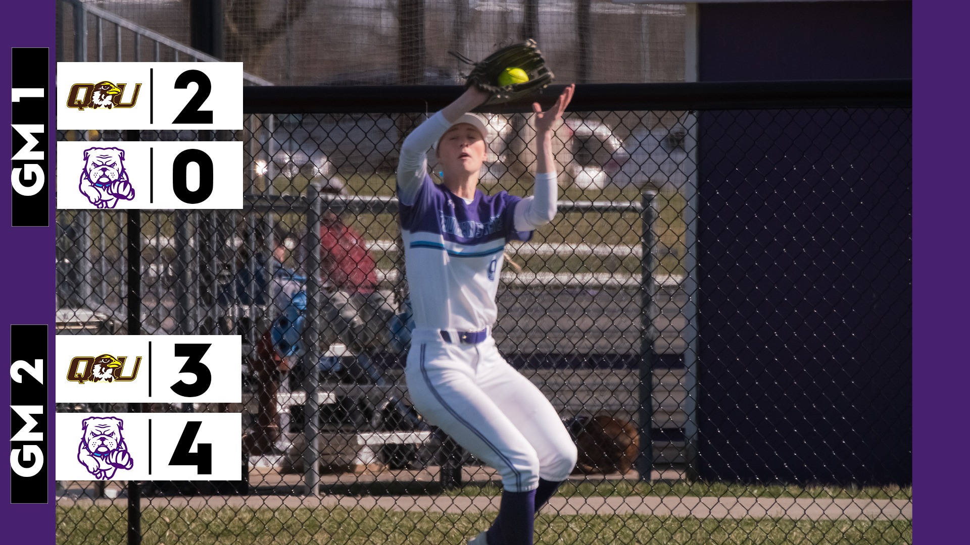 Bulldogs & Hawks Each Take Close Games In GLVC Softball Twinbill