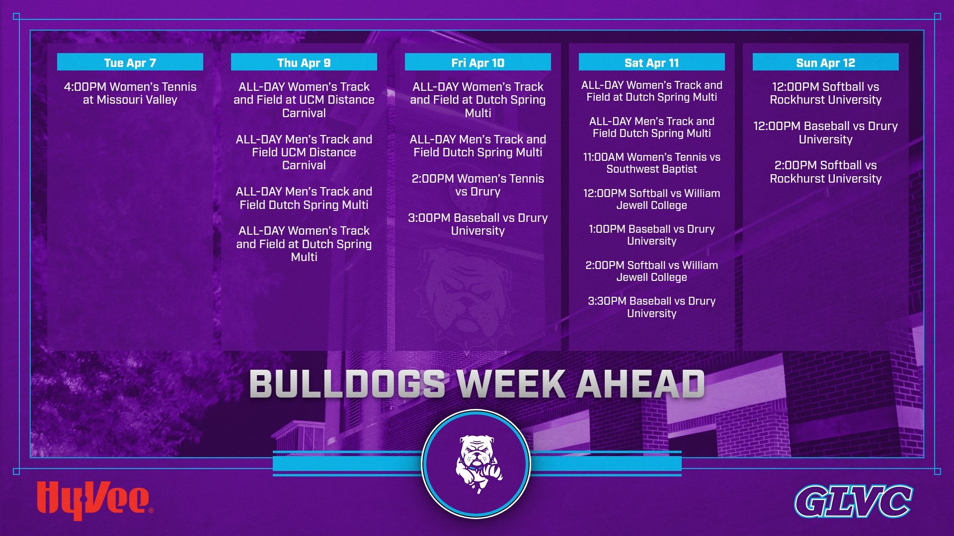 This Week in Truman Athletics Apr 6 - Apr 12