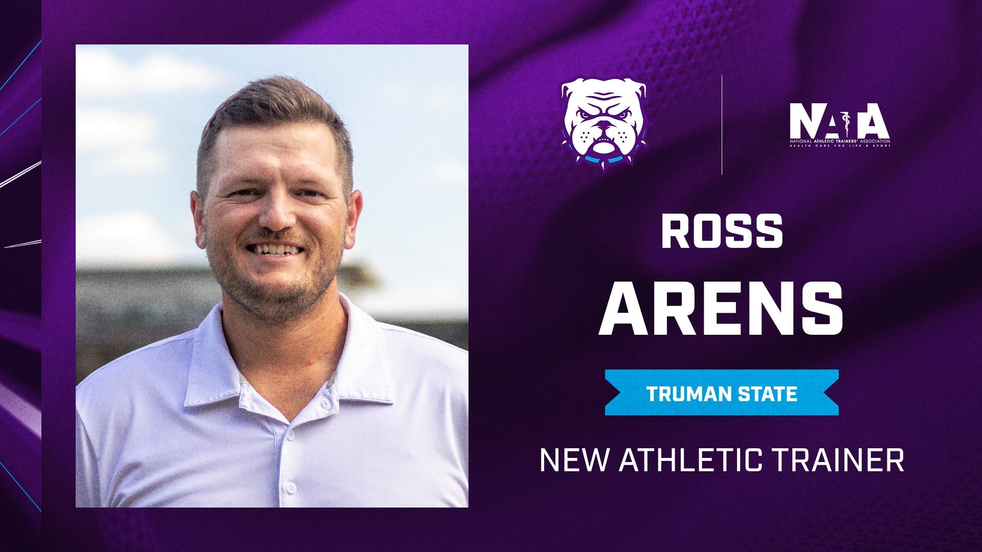 Ross Arens Hiring Announcement on a purple landscape background