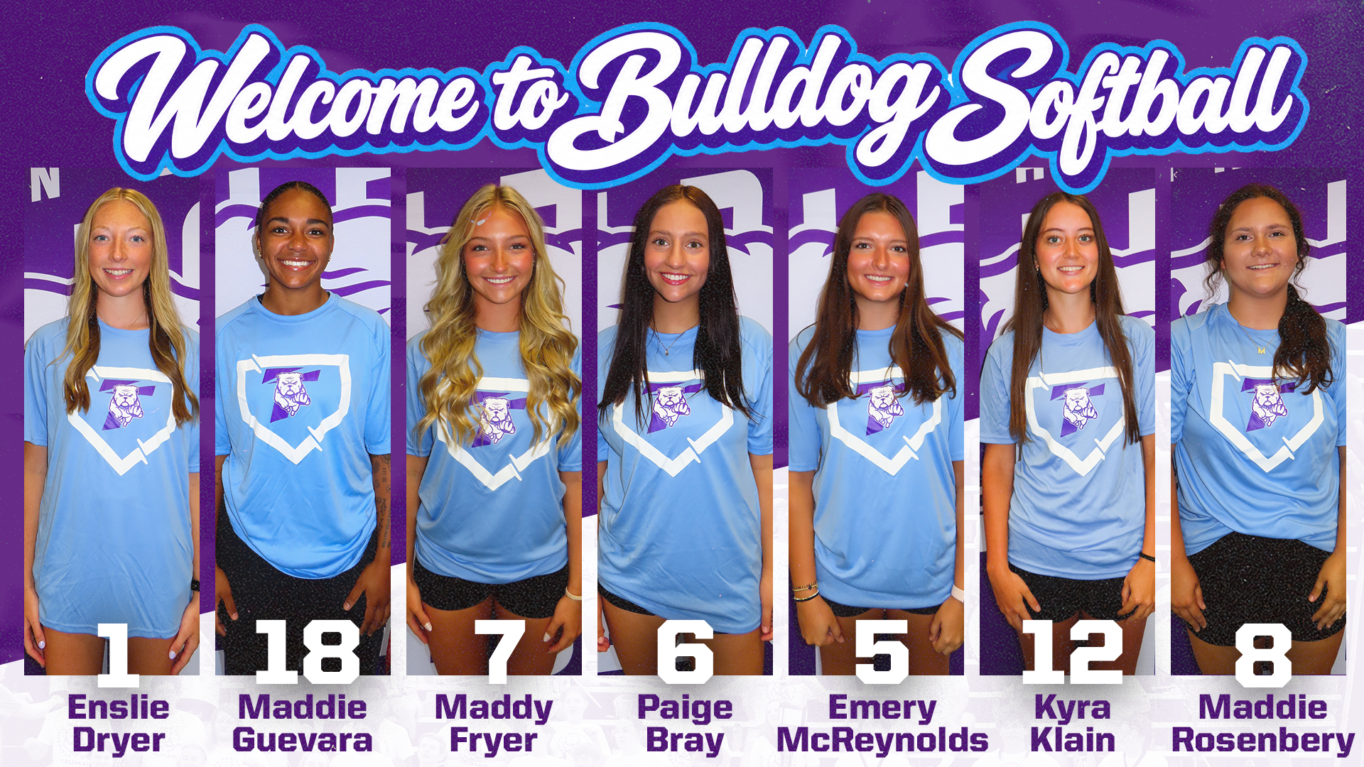 2027 Softball Recruiting Class with team photos on an announcement graphic