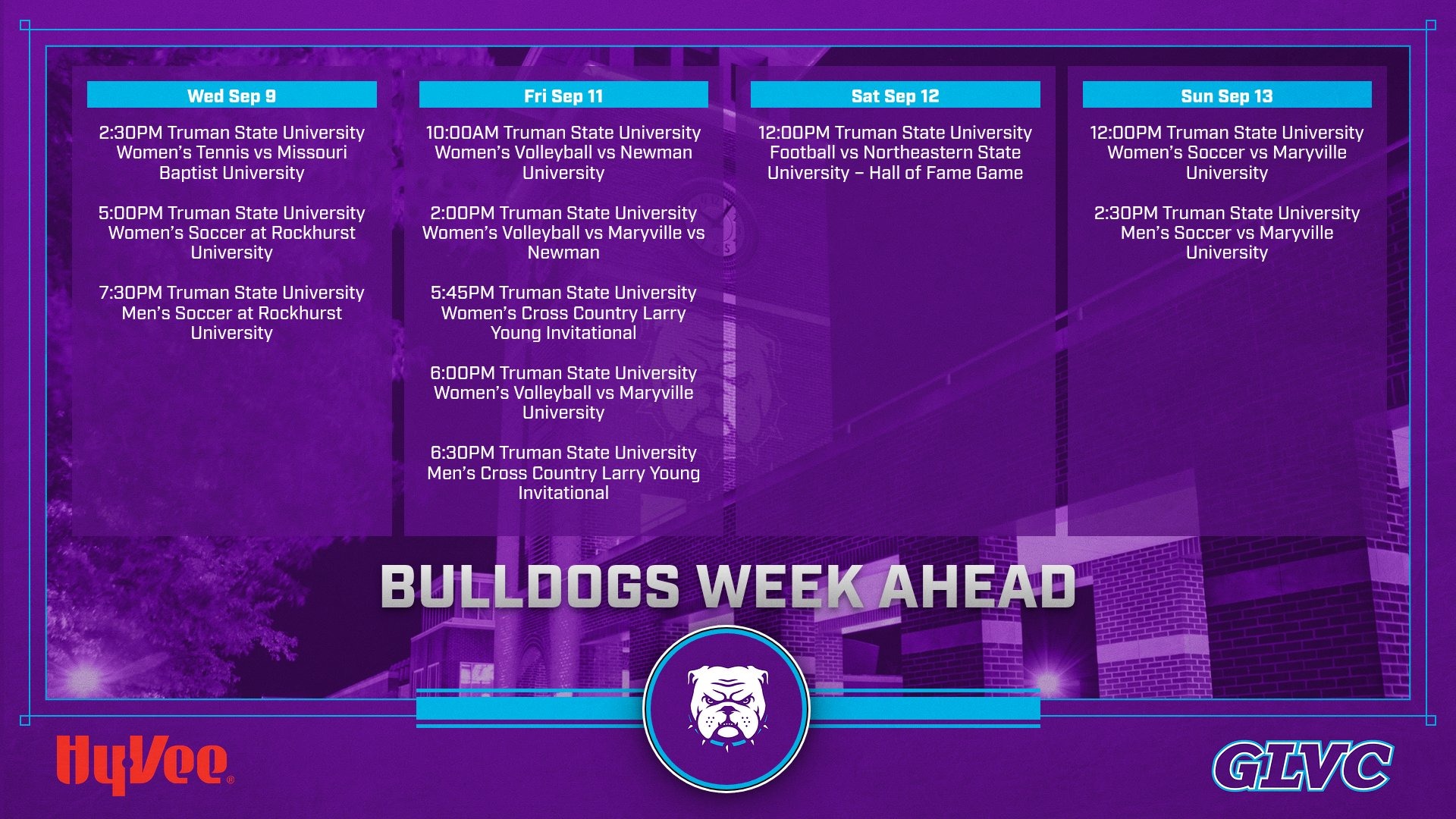 Truman Week Ahead 9/7/26