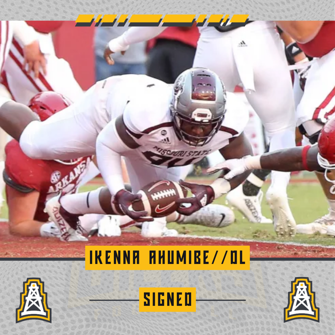 DEFENSIVE LINEMAN SIGNED BY OILERS Tulsa Oilers Football