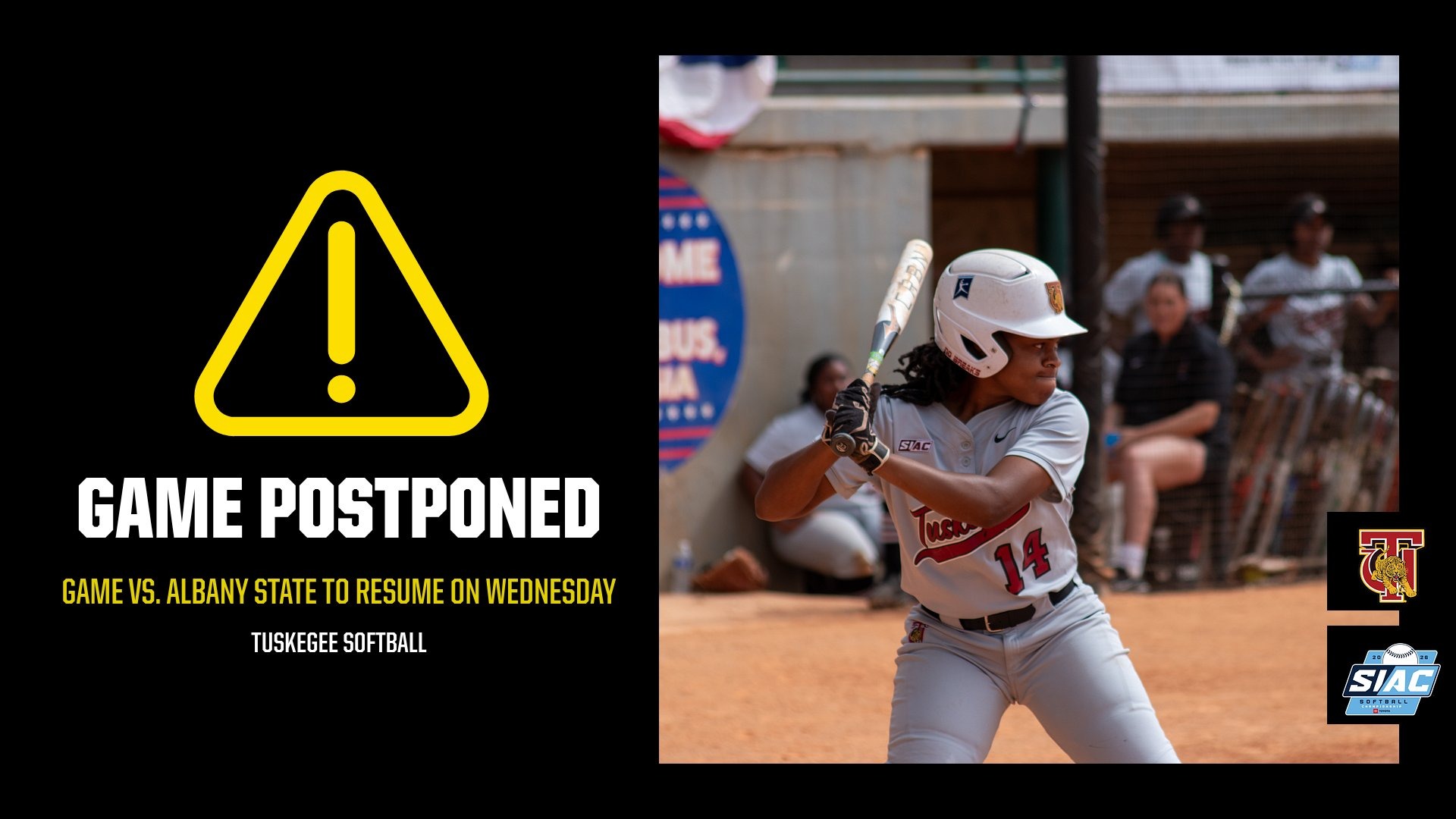 Softball postponed at SIAC Tourney 2026