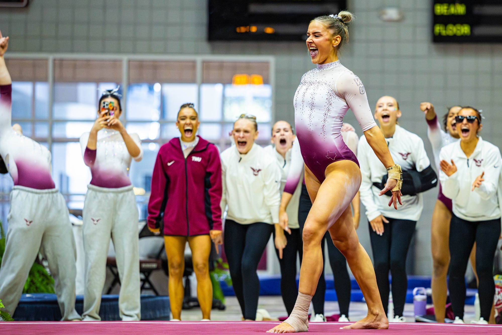 sophia isbell in first meet against Pitt 