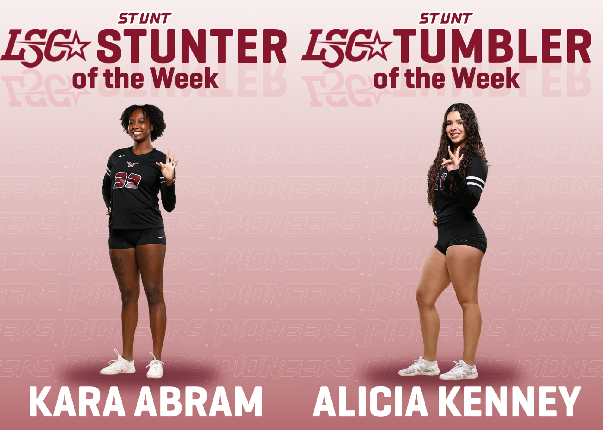 LSC STUNT Athletes of the Week Together