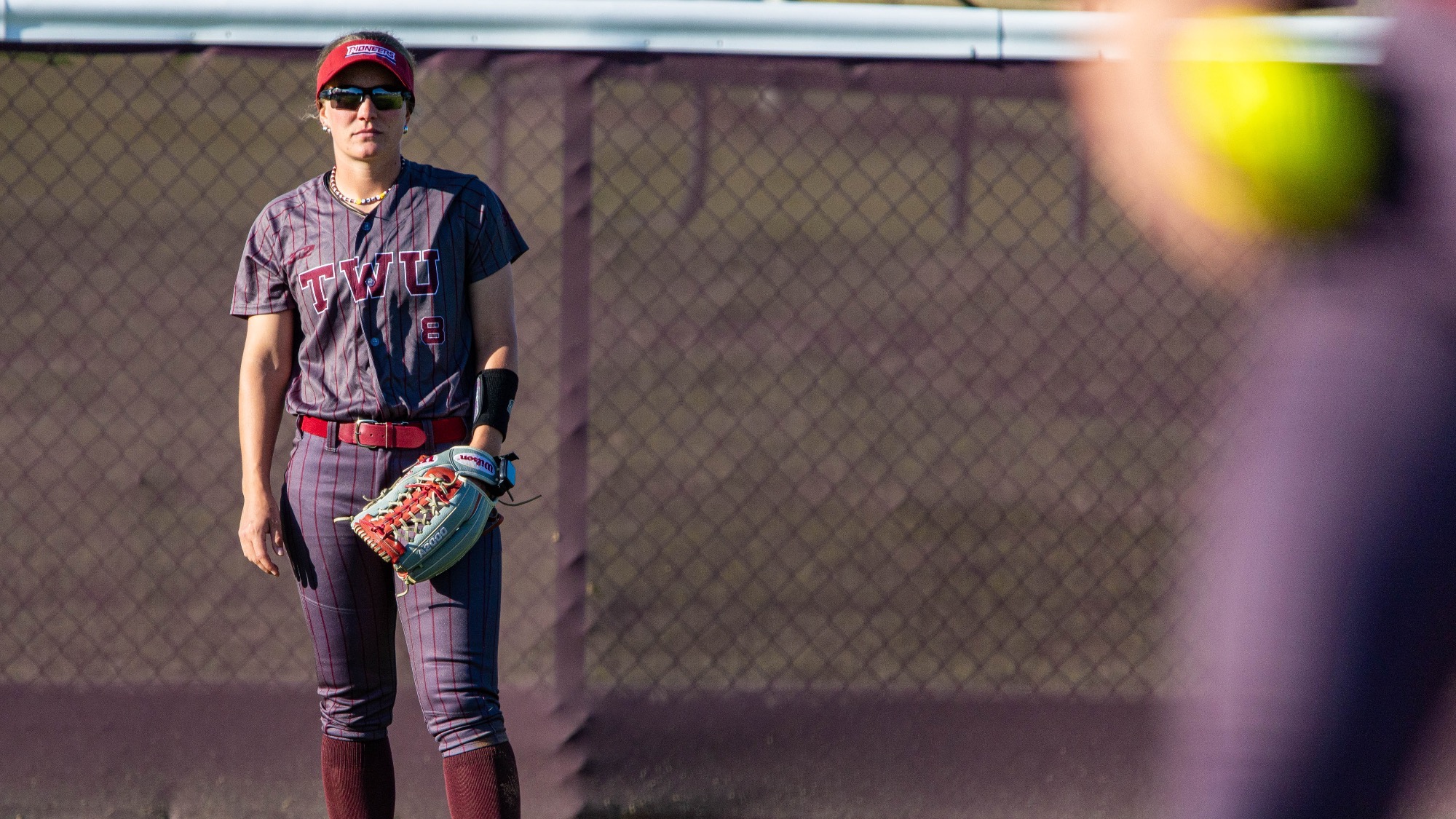 Ashley in outfield
