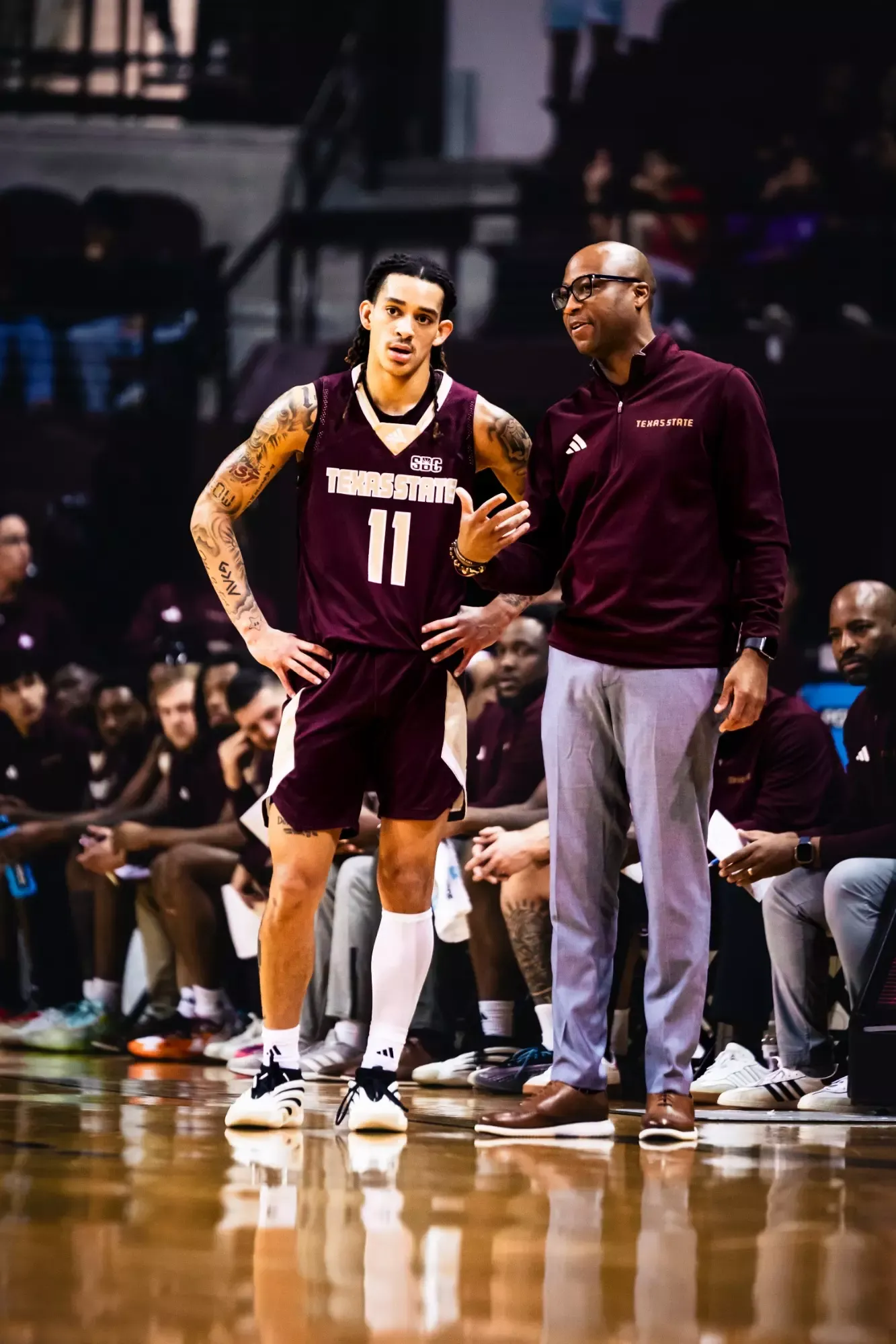 Kaden Gumbs & head coach Terrence Johnson