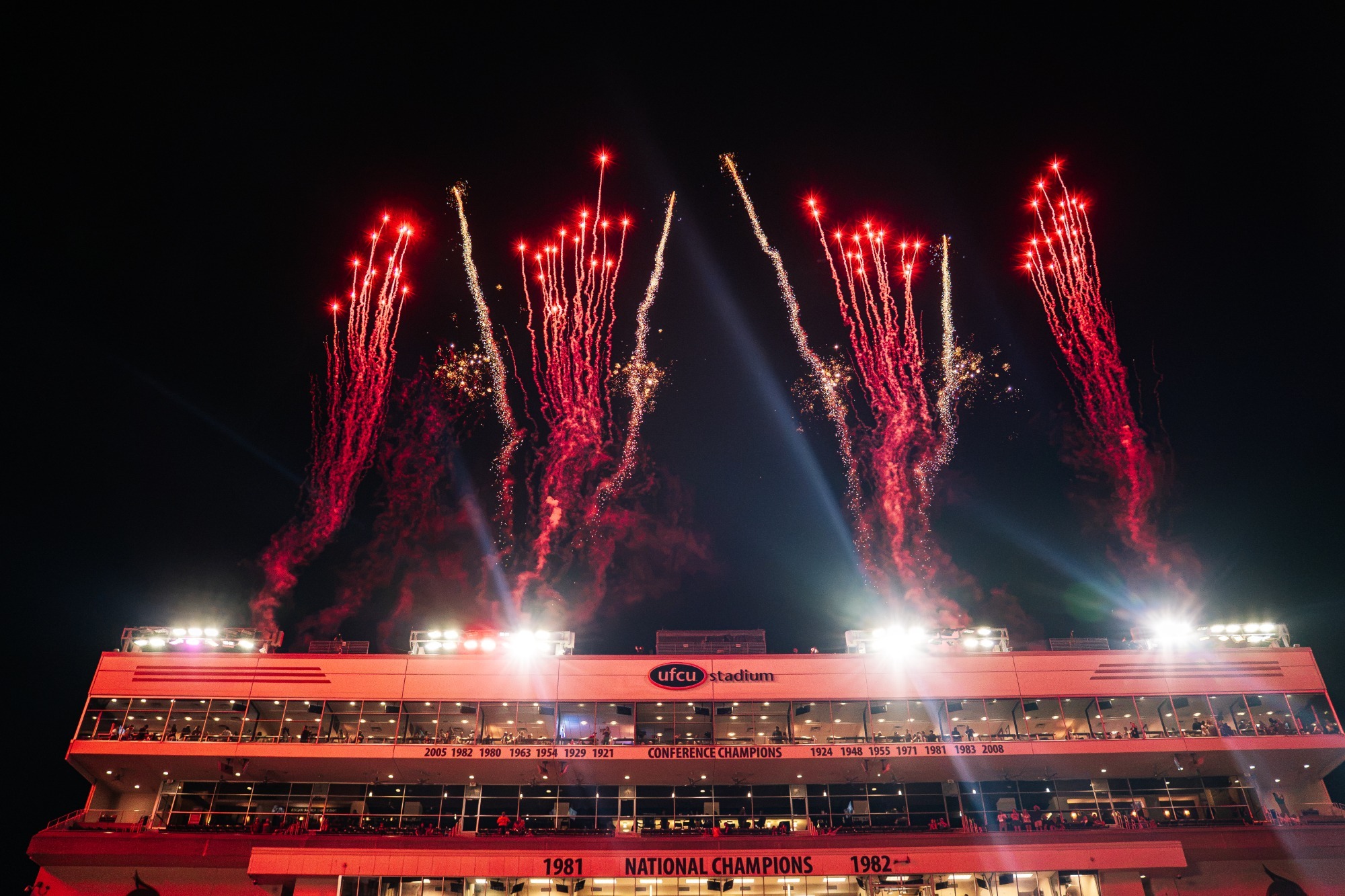 Fireworks at UFCU Stadium