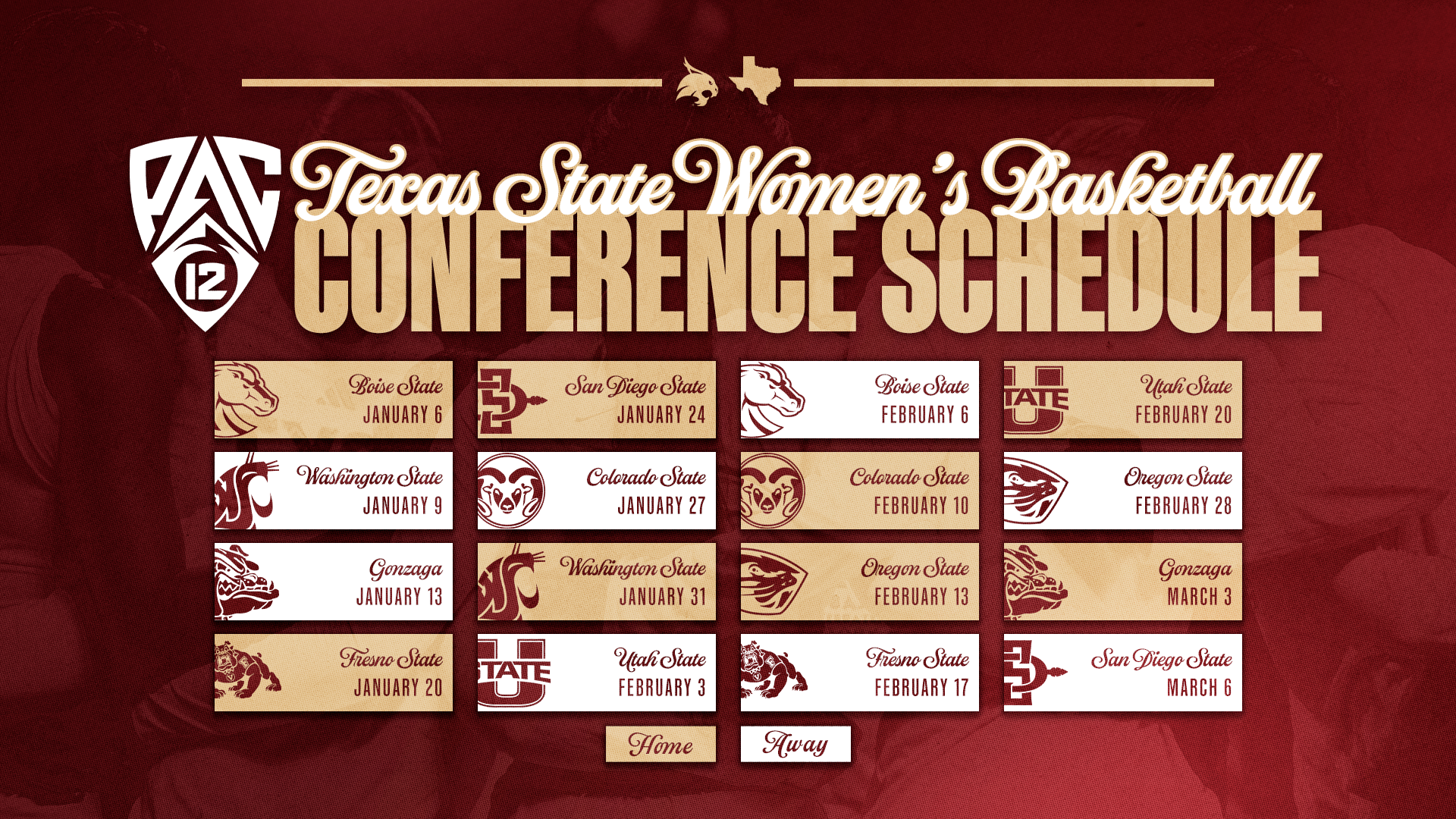 WBB Pac-12 Schedule