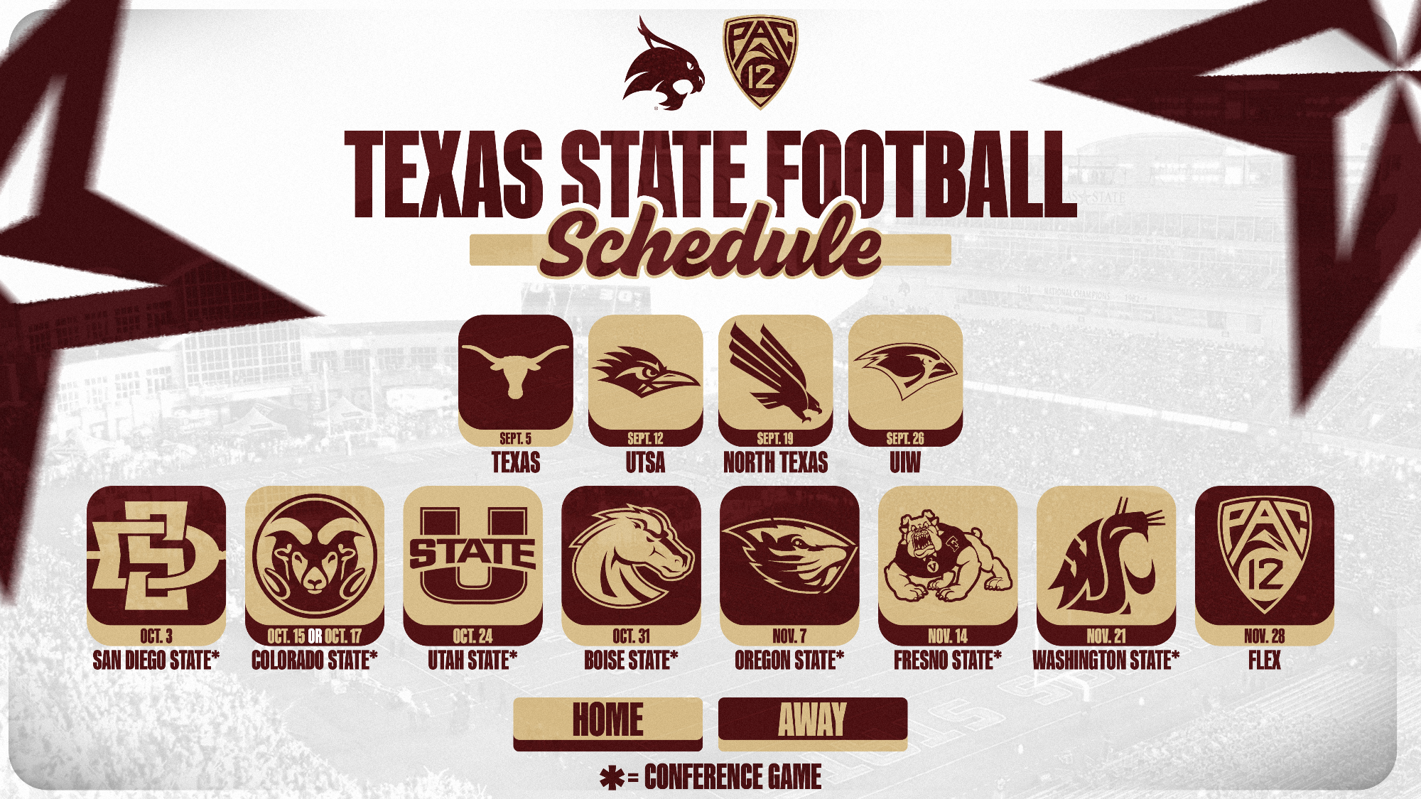 Updated 2026 schedule