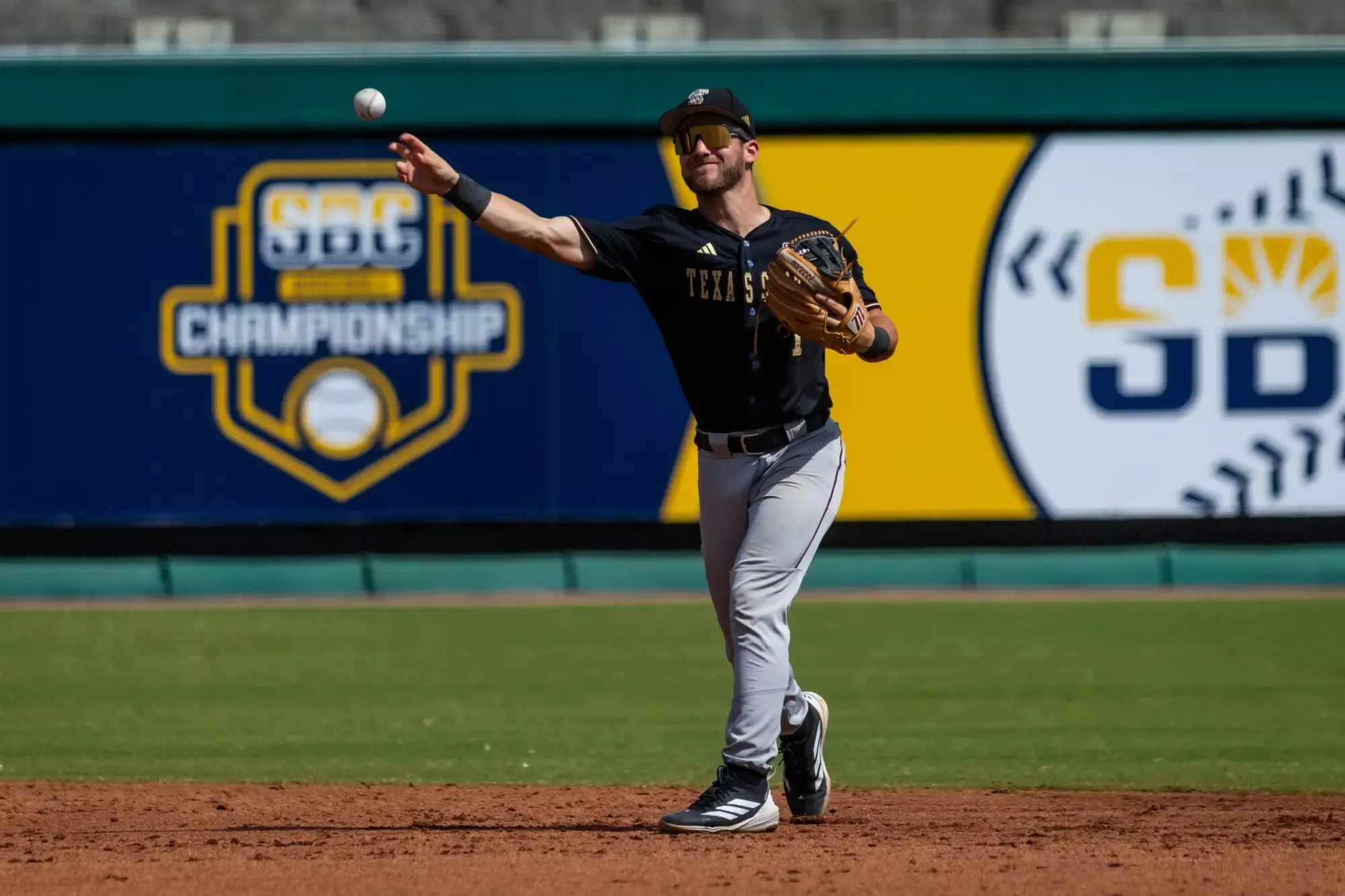 Texas State during the 2026 Sun Belt Baseball Championships at DABOS Park on May 20, 2026 in Montgomery, Alabama. (Photograph by AJ Henderson / Sun Belt Conference)