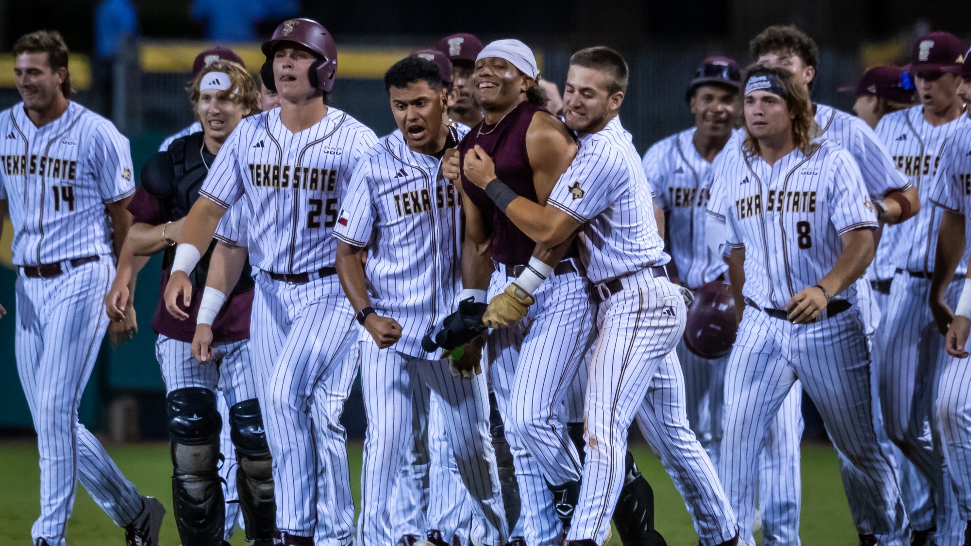 Rashawn Galloway walk-off hit celebration vs Louisiana