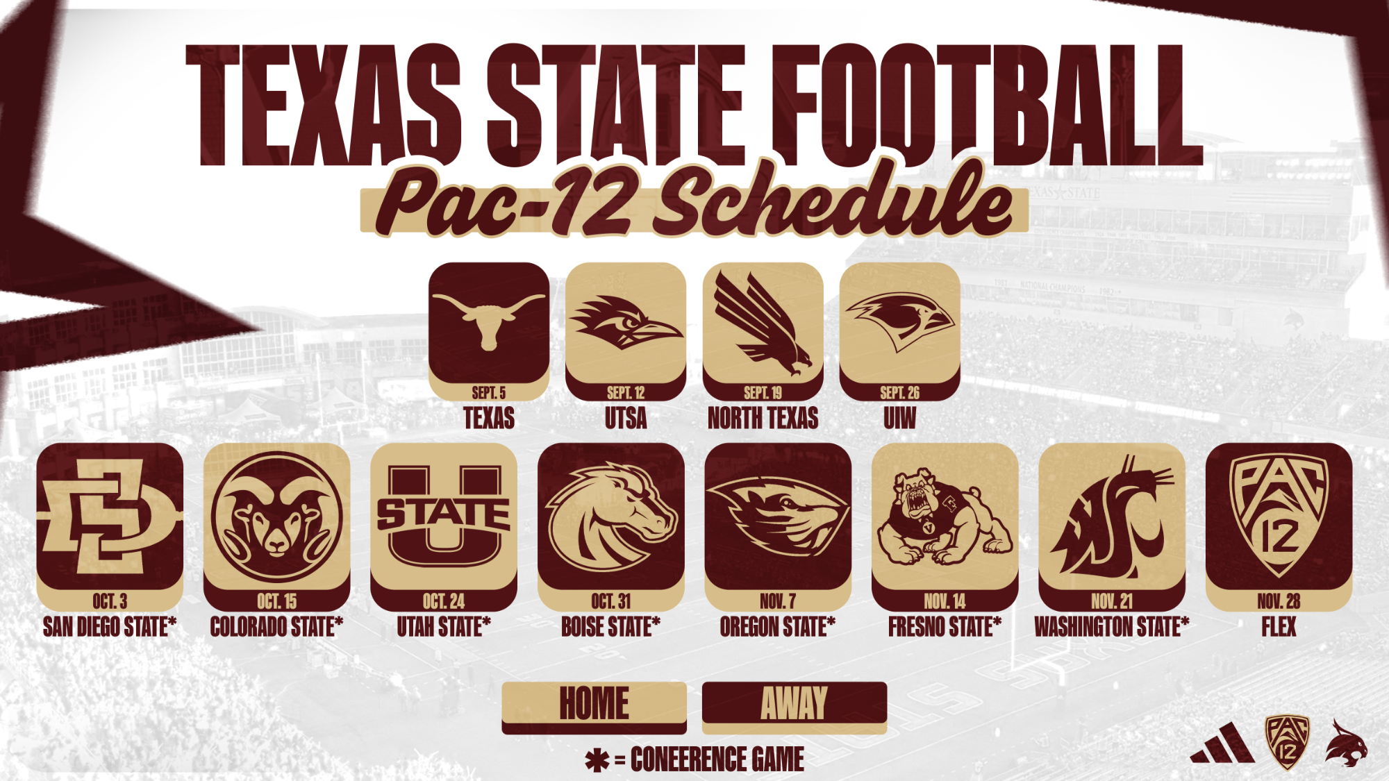 TXST 2026 Football Schedule - CSU Update