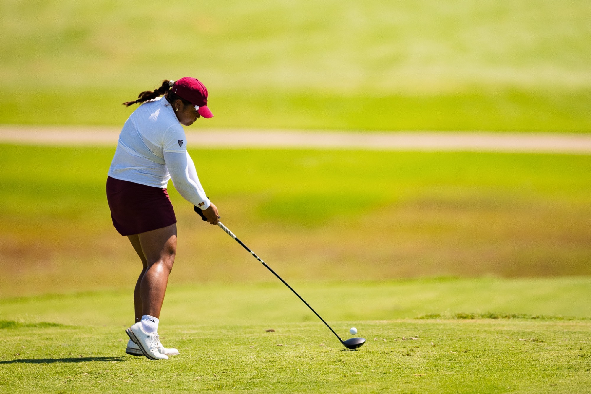 Texas State women's golfer Grace Quintanilla in action at The Bruzzy