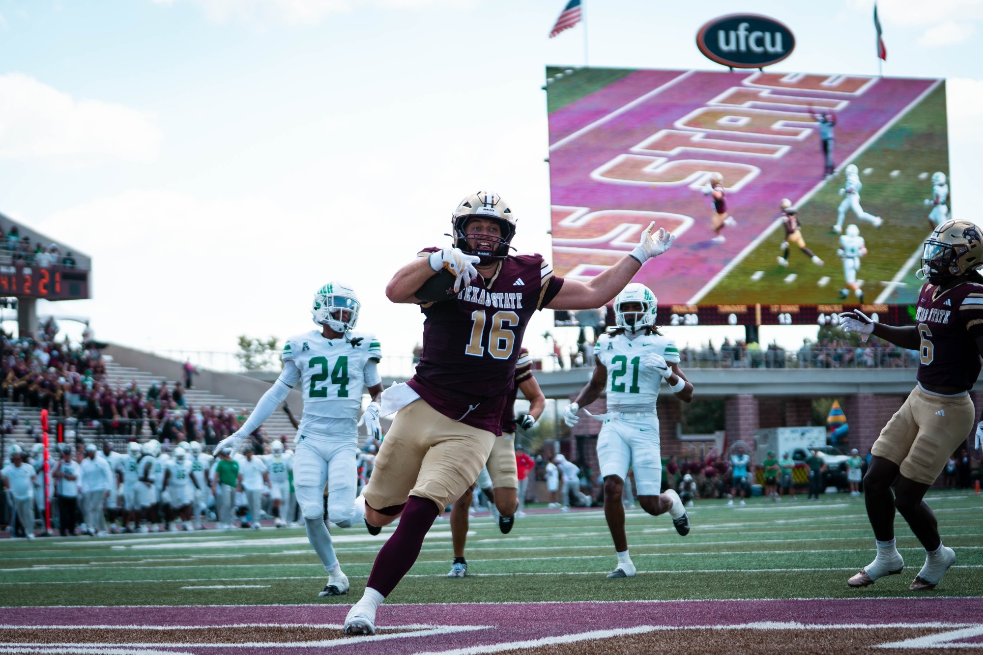Blake Smith Score a Touchdown Against North Texas