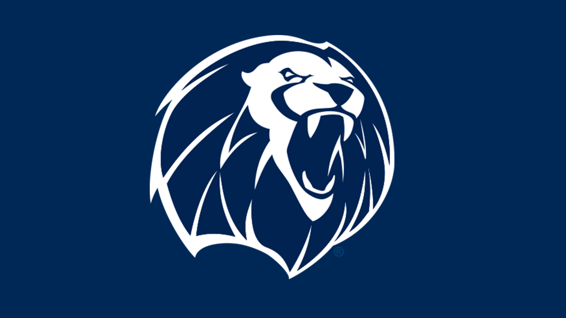 lion blue background