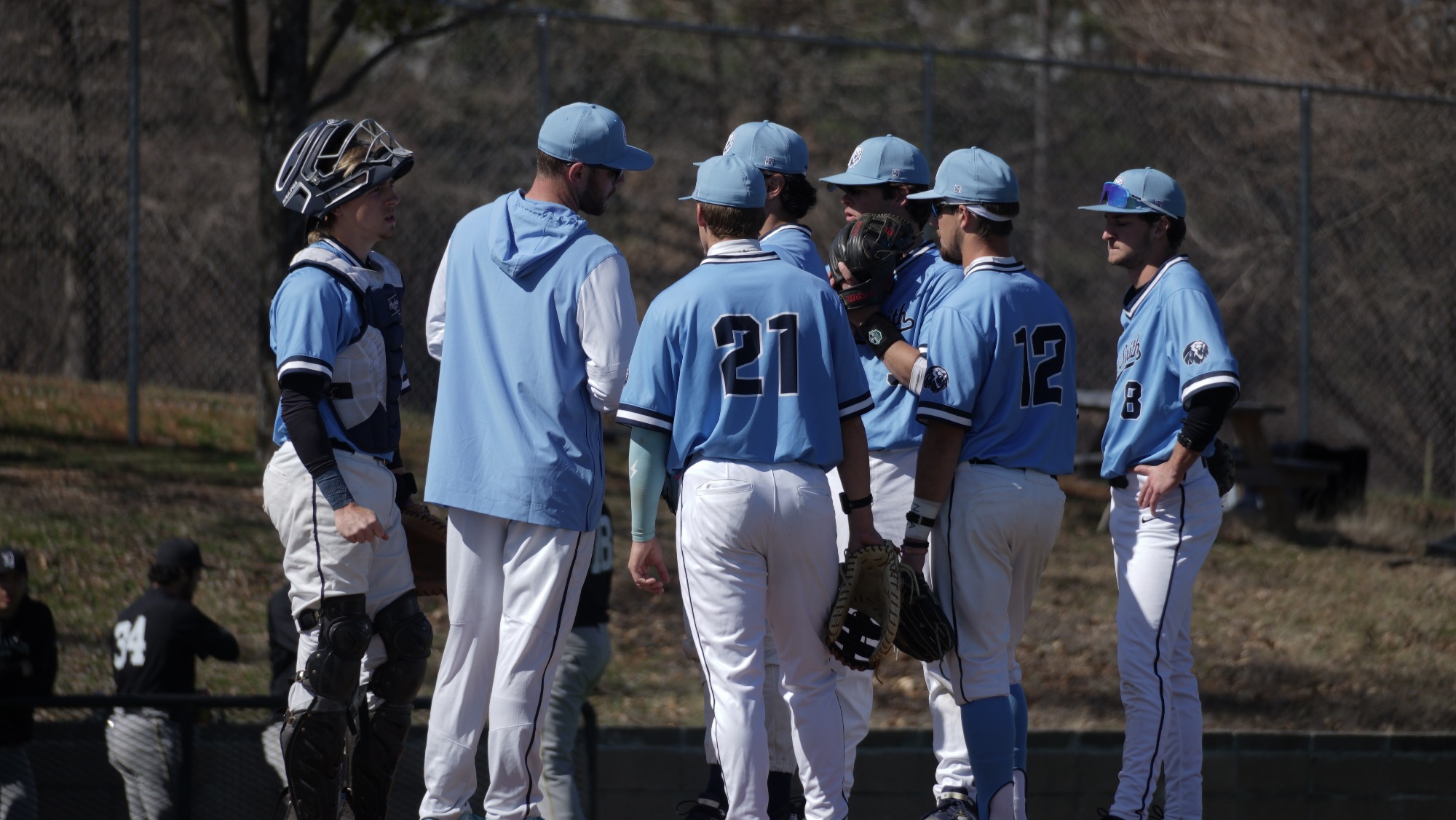 UAFS baseball player in a game at Crowder Field