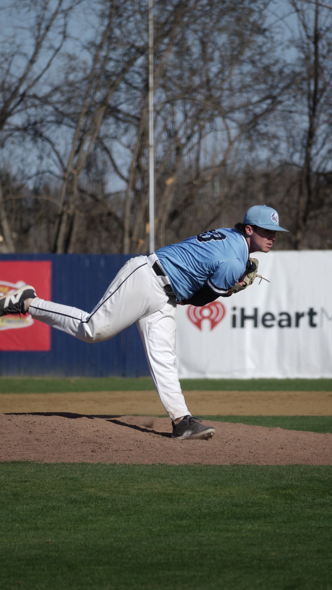UAFS baseball player in a game at Crowder Field