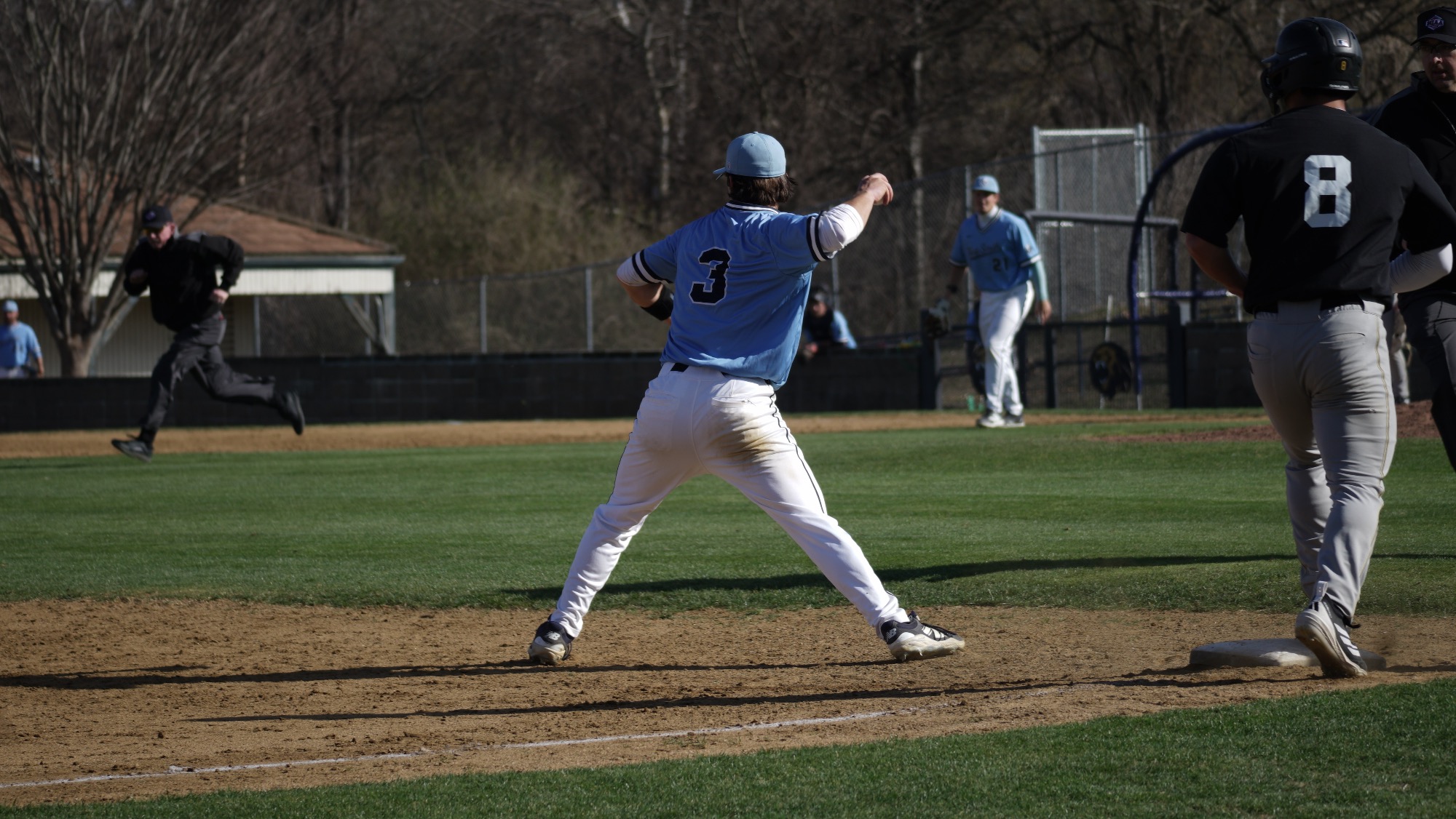 UAFS baseball player in a game at Crowder Field