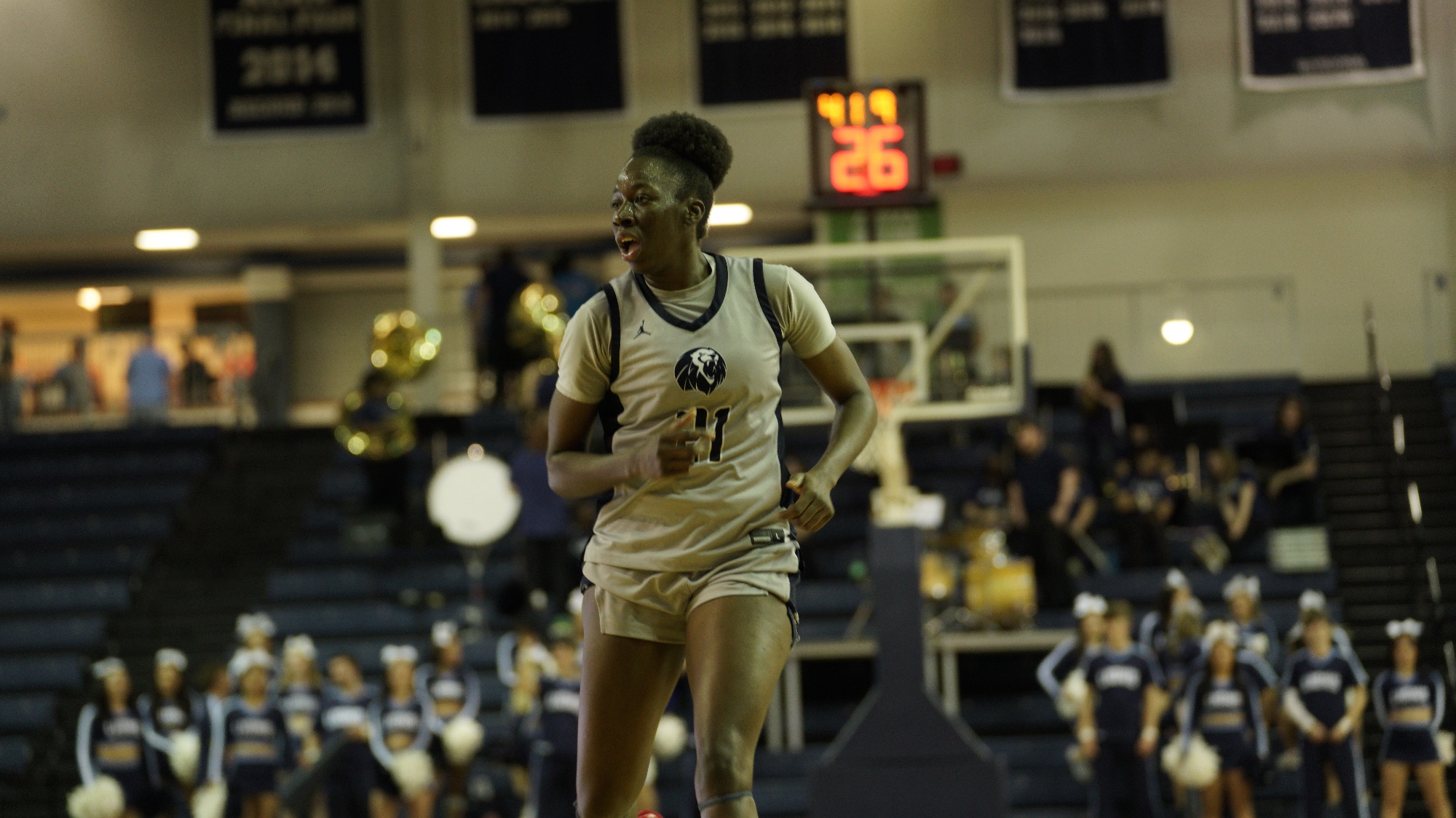UAFS Basketball player in a game at Stubblefield Arena.
