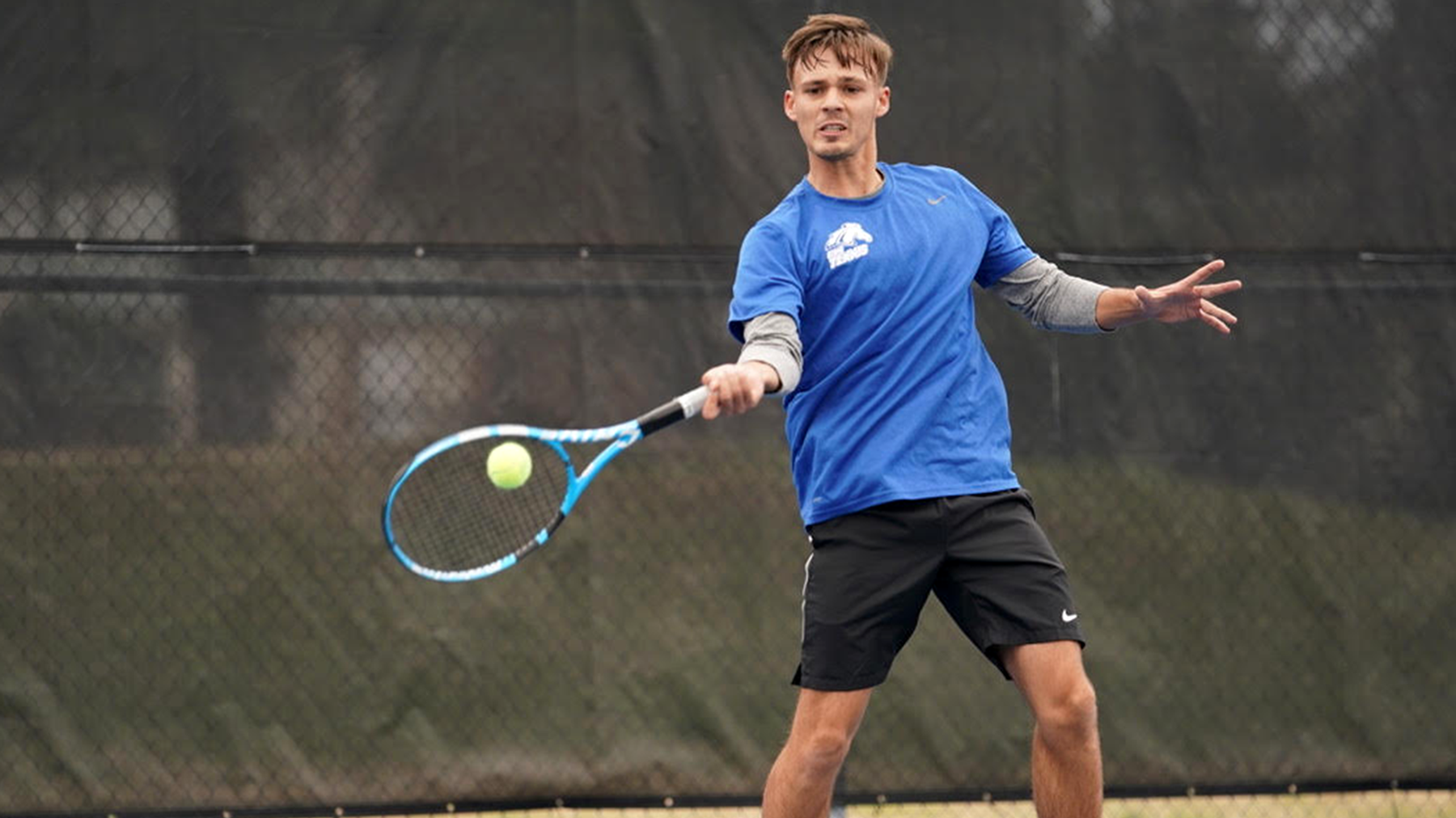Sebastian Rohrbach is playing men's tennis. 