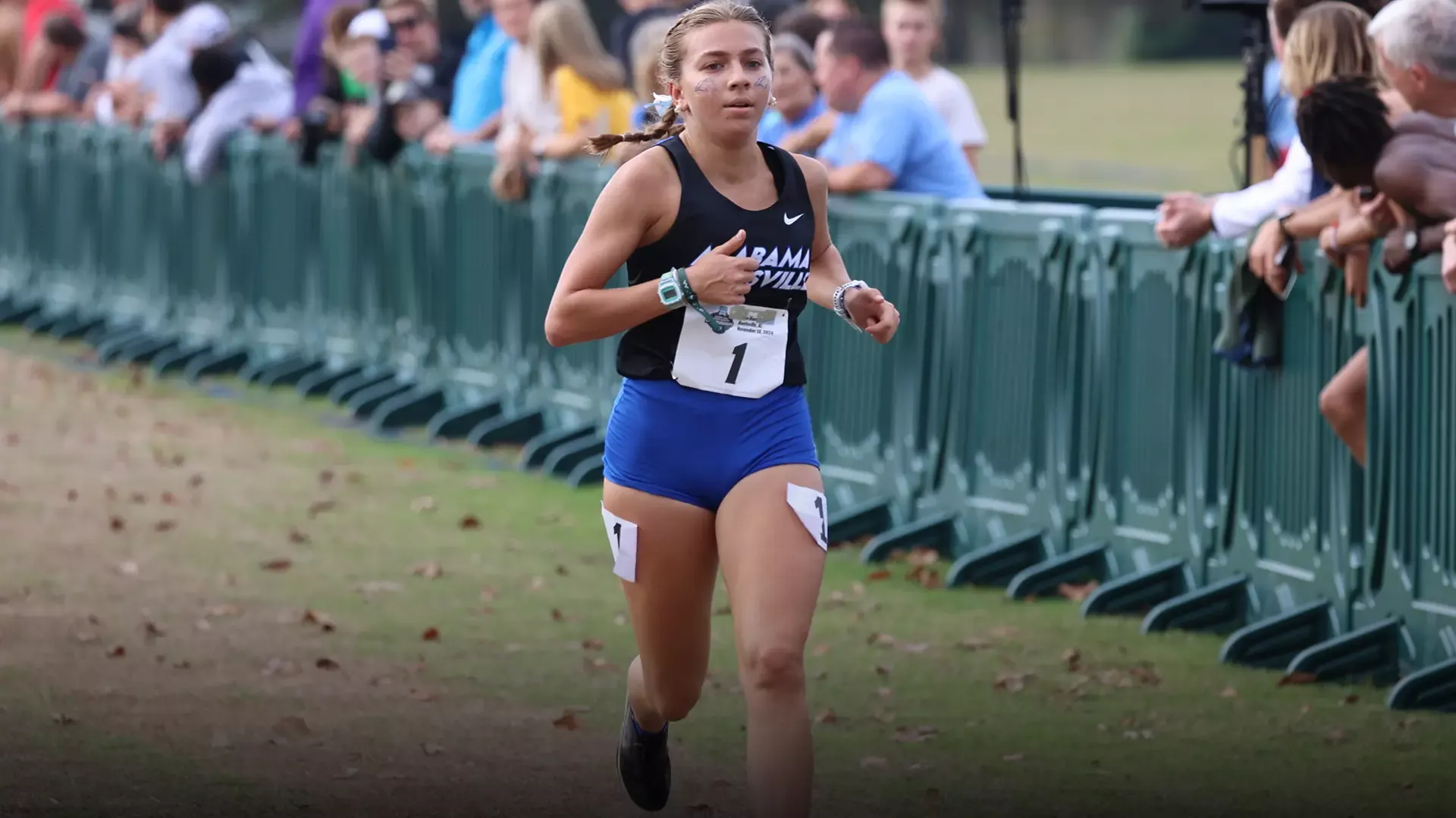 Lucy Barker at finish line at regionals