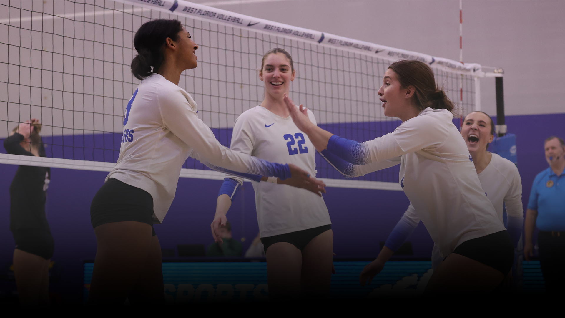 Zoe Smith, Mary Grace Bundrant, Cooper Garrett, and Emily Redman celebrate