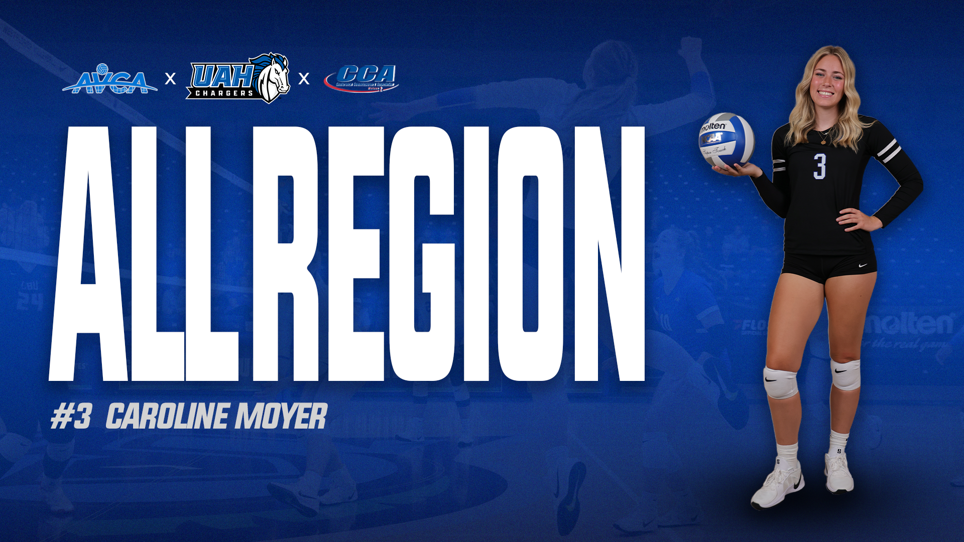Caroline Moyer named to All Region Teams by D2CCA and AVCA