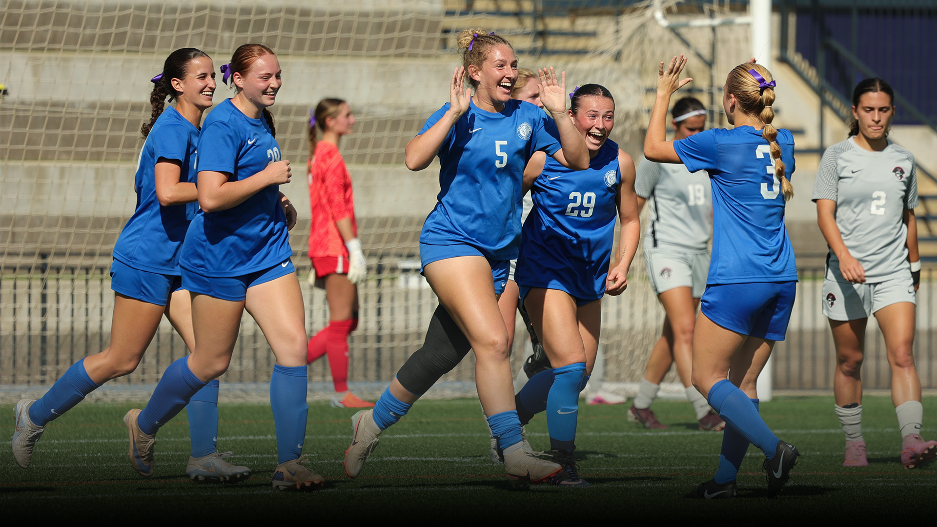 WSOC celebrating Caila Batchelors goal