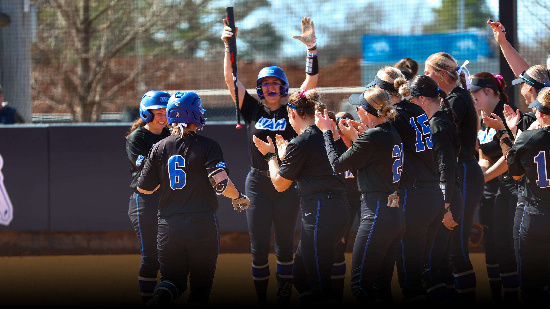 Softball team celebrates Allie Yeary’s home run
