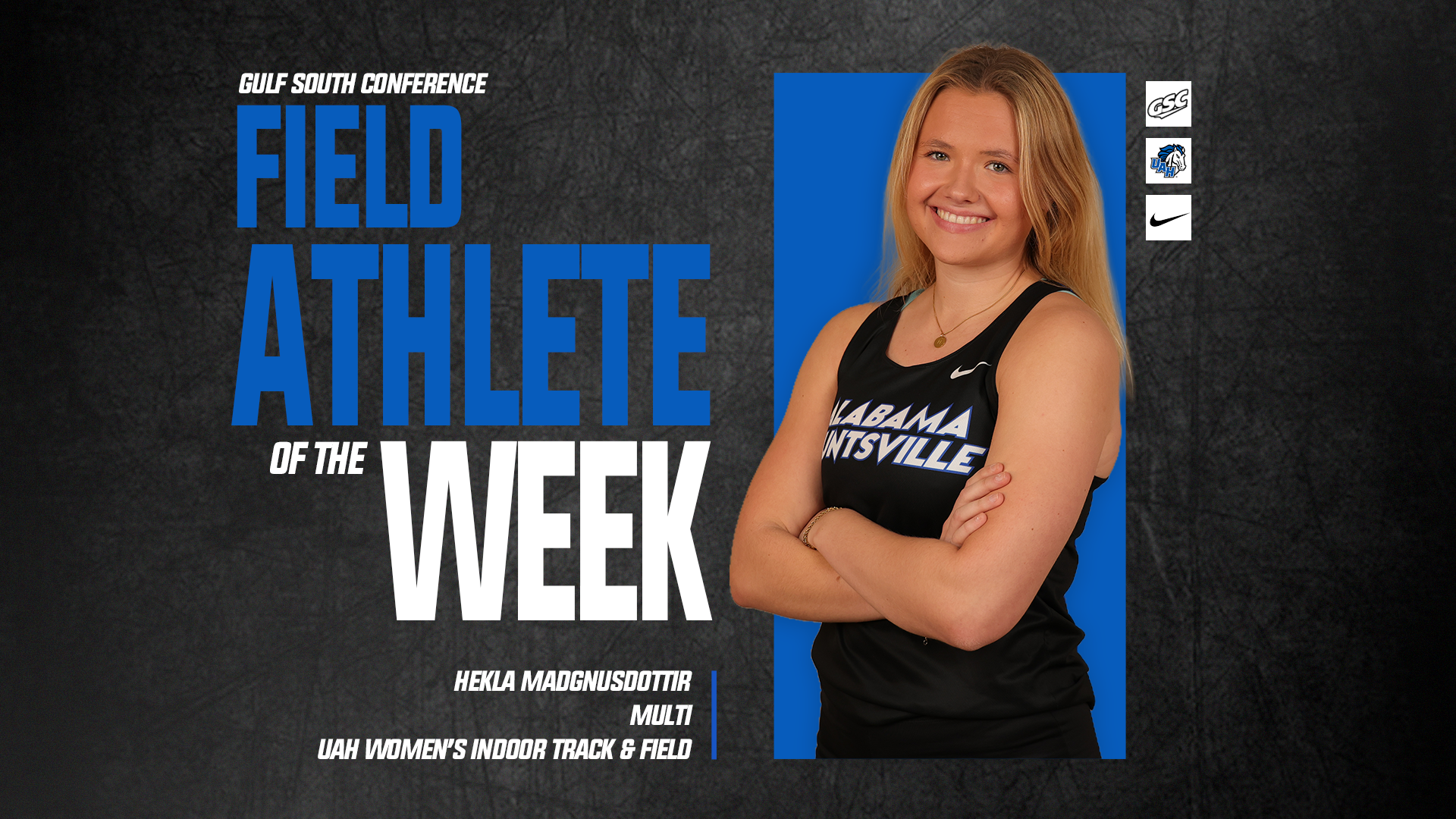 Hekla Magnusdottir earns GSC Field Athlete of the Week