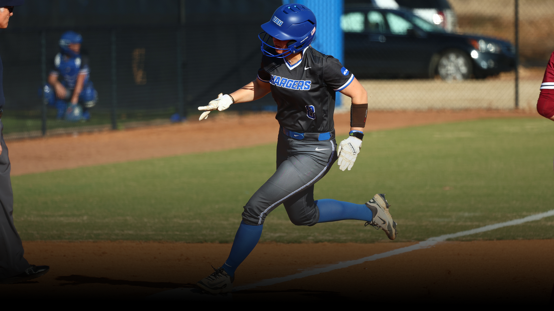 Kylee Smith rounding third base