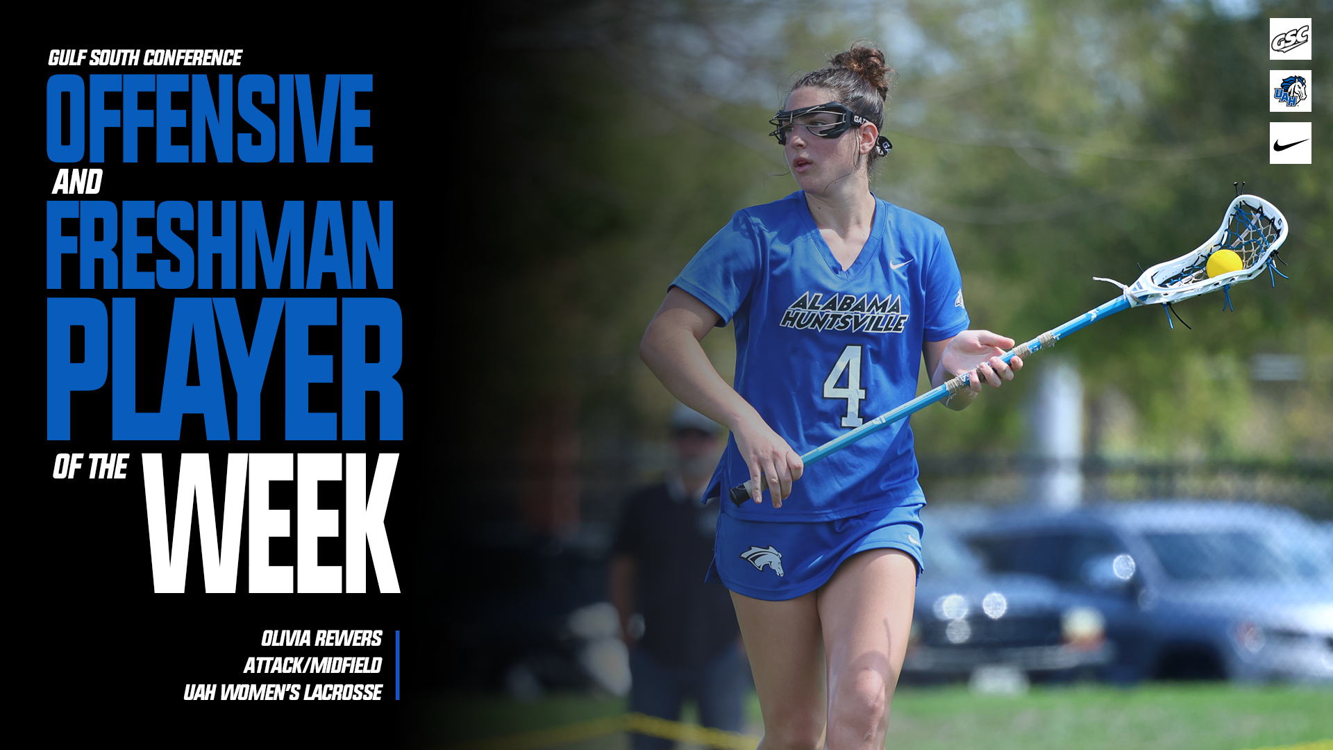Olivia Rewers named GSC Offensive Player and Freshman of the Week