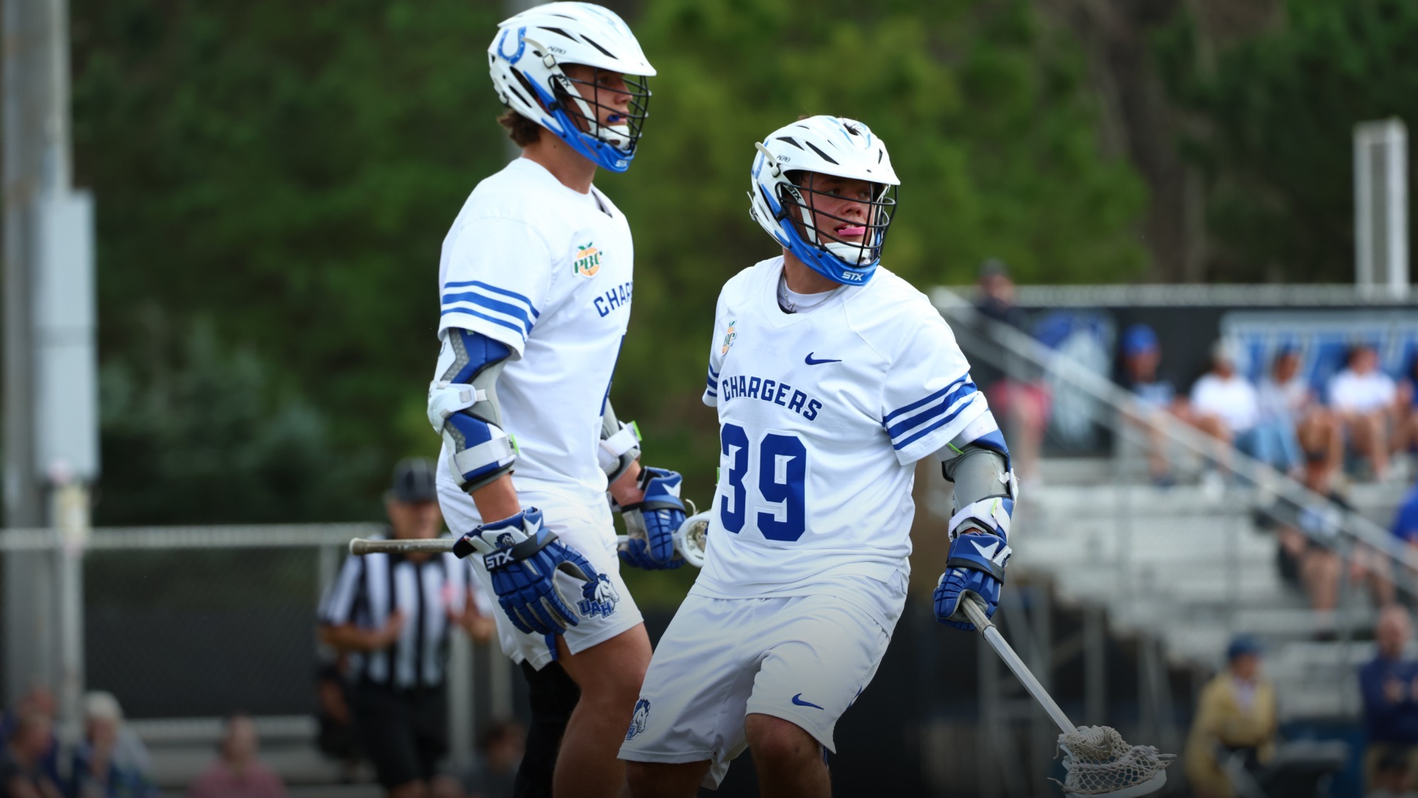 Two UAH men's lacrosse players