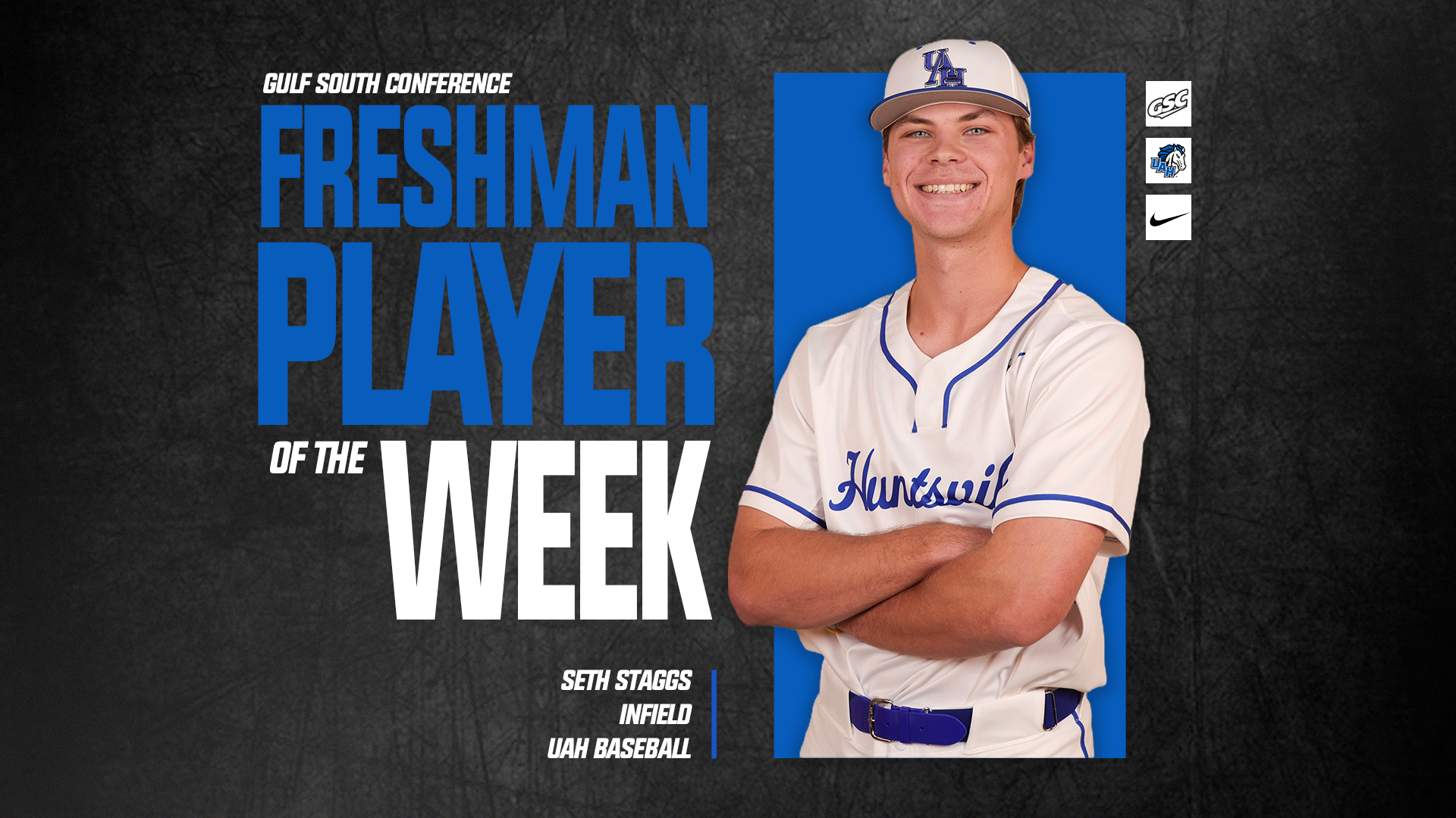 Seth Staggs named GSC Freshman Player of the Week