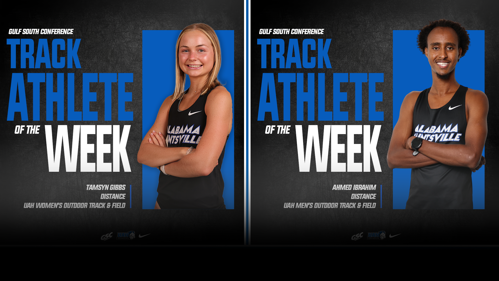 Tamsyn Gibbs and Ahmed Ibrahim Earn GSC Track Athletes of the Week