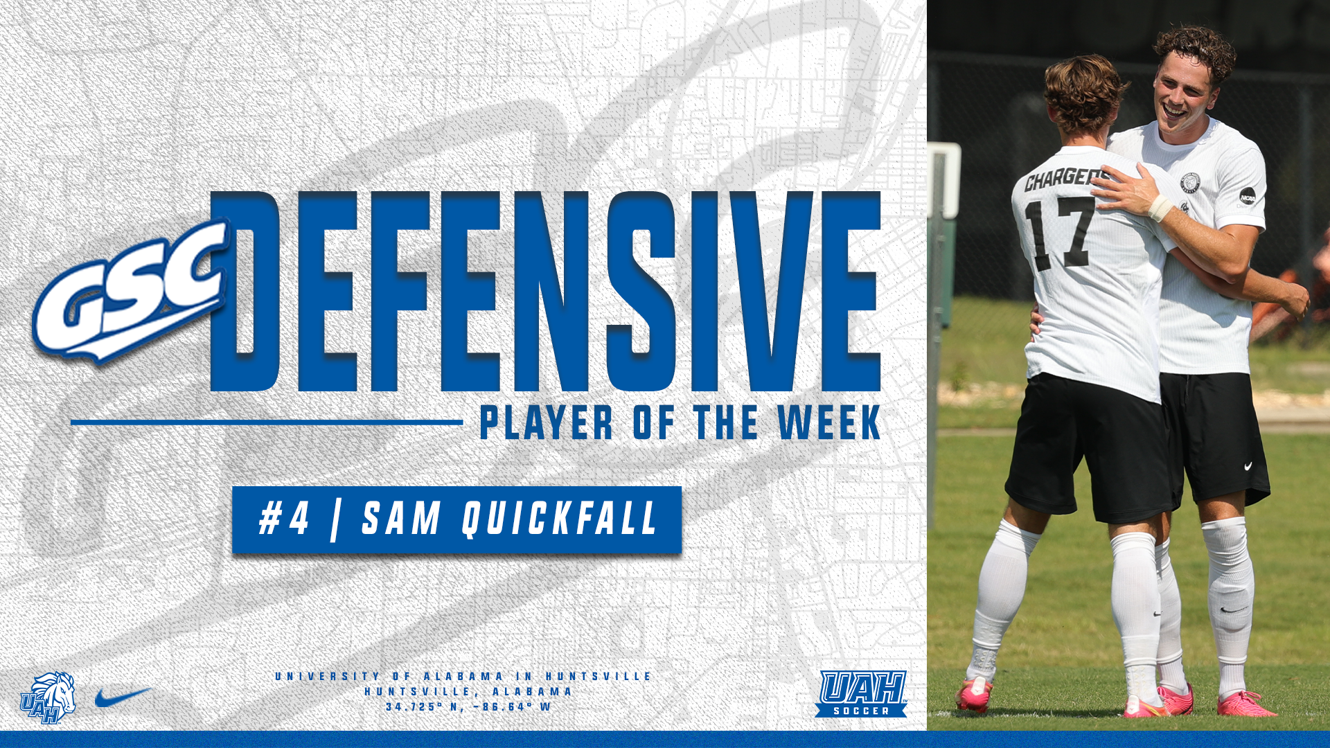 Samuel Quickfall named GSC Defender of the Week