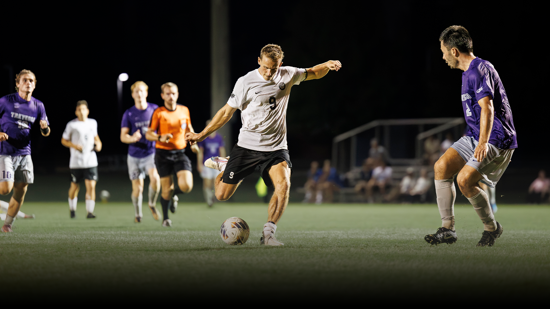 Oli Orzechowski dribbling