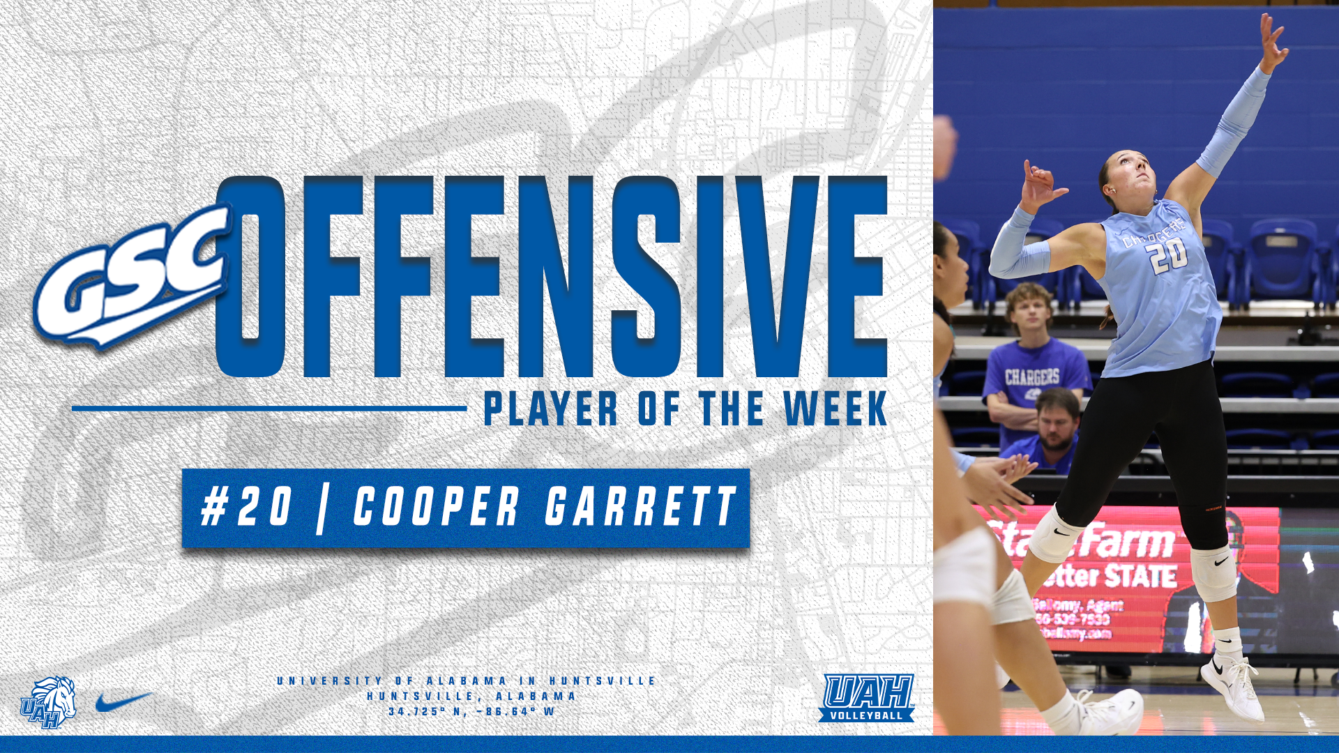 Cooper Garrett Named GSC Offensive Player of the Week