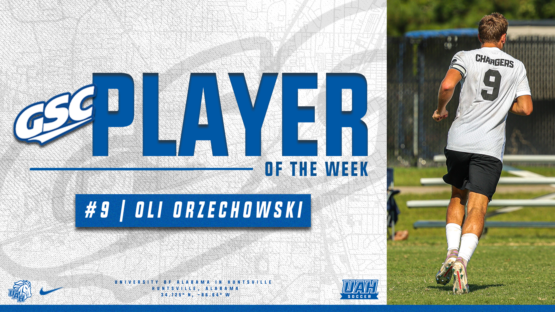 Oli Orzechowski Named GSC Offensive Player of the Week