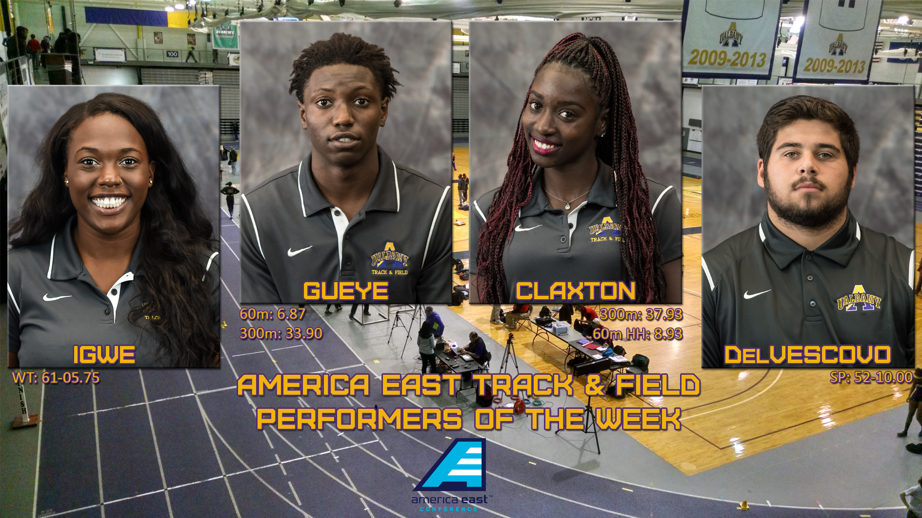 Claxton, Igwe, DelVescovo, and Gueye Named Performers of the Week