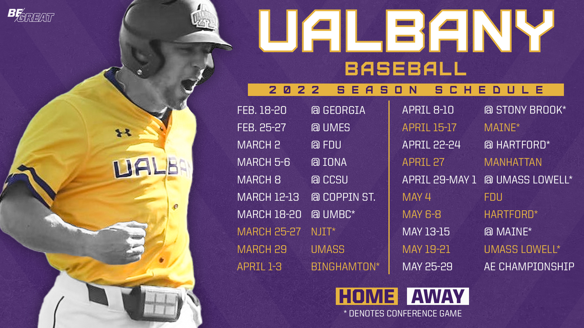 Baseball Releases 2022 Season Schedule University at Albany Great Danes