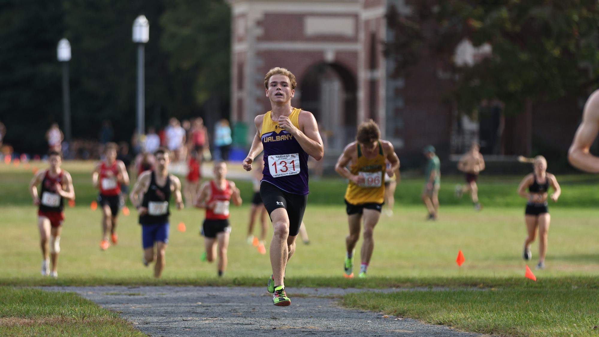 The UAlbany men's cross country team competed in the RPI Harvest Classic at Saratoga State Park in Saratoga Springs, N.Y. on Friday, September 27, 2024.