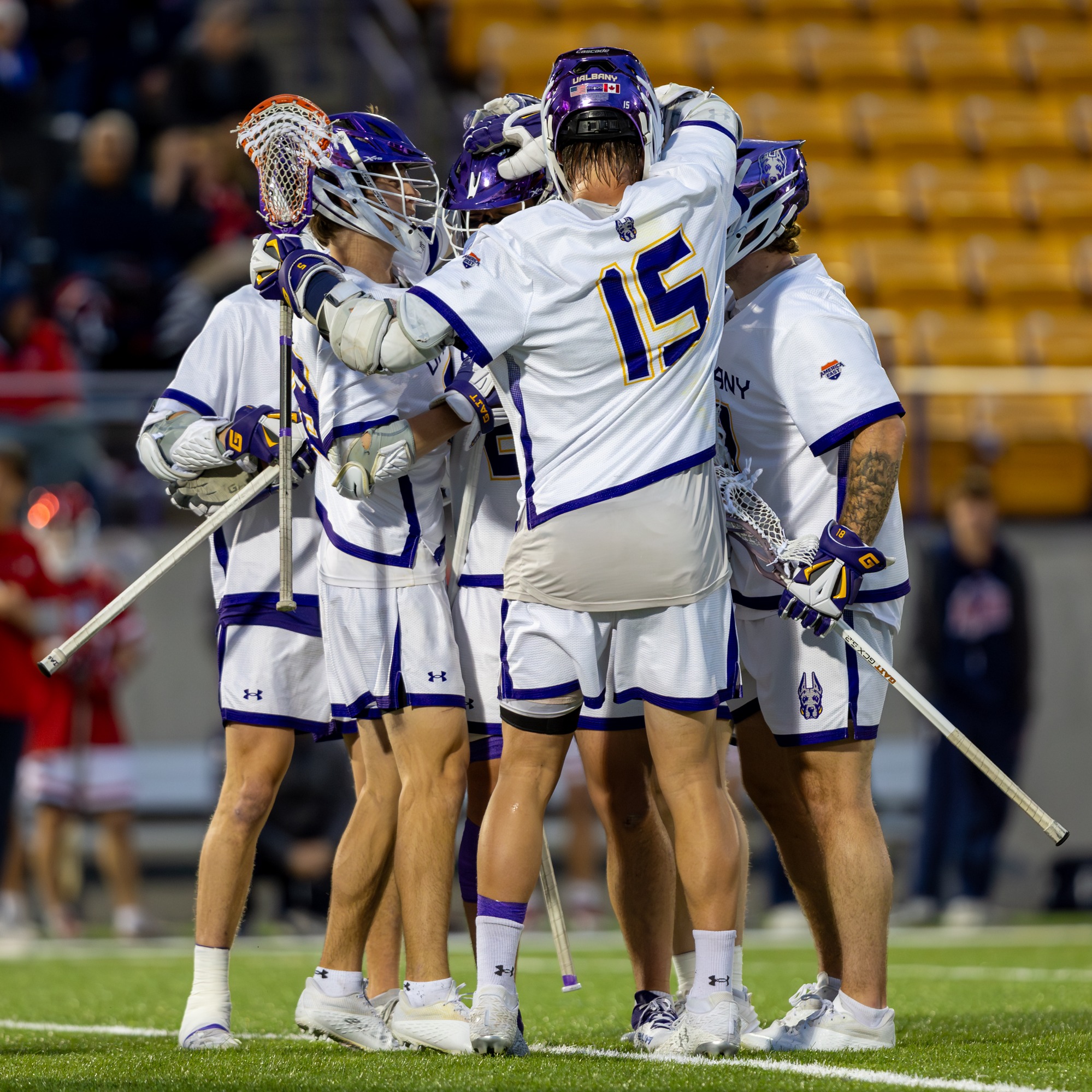 The UAlbany men's lacrosse team hosted NJIT for Senior Day at Casey Stadium in Albany, N.Y. on Saturday, April 26, 2025.