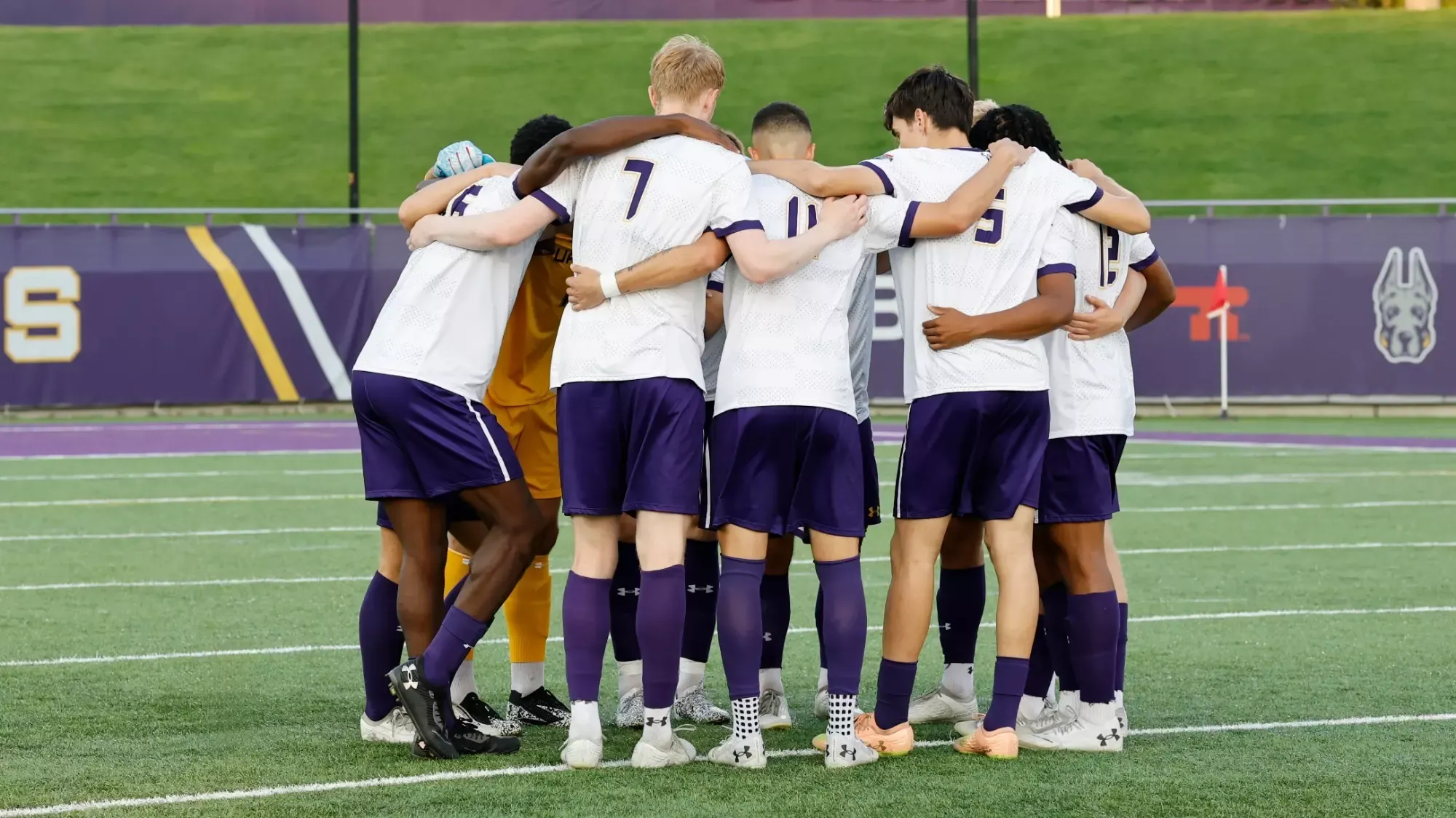 Men''s Soccer huddle