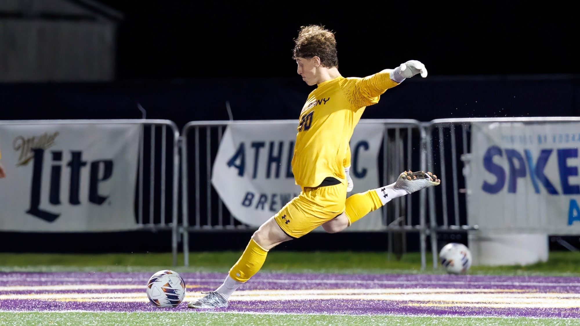 Kevin Gil records shutout vs Northeastern October 13, 2026 at Tom and Mary Casey Stadium in Albany, New York