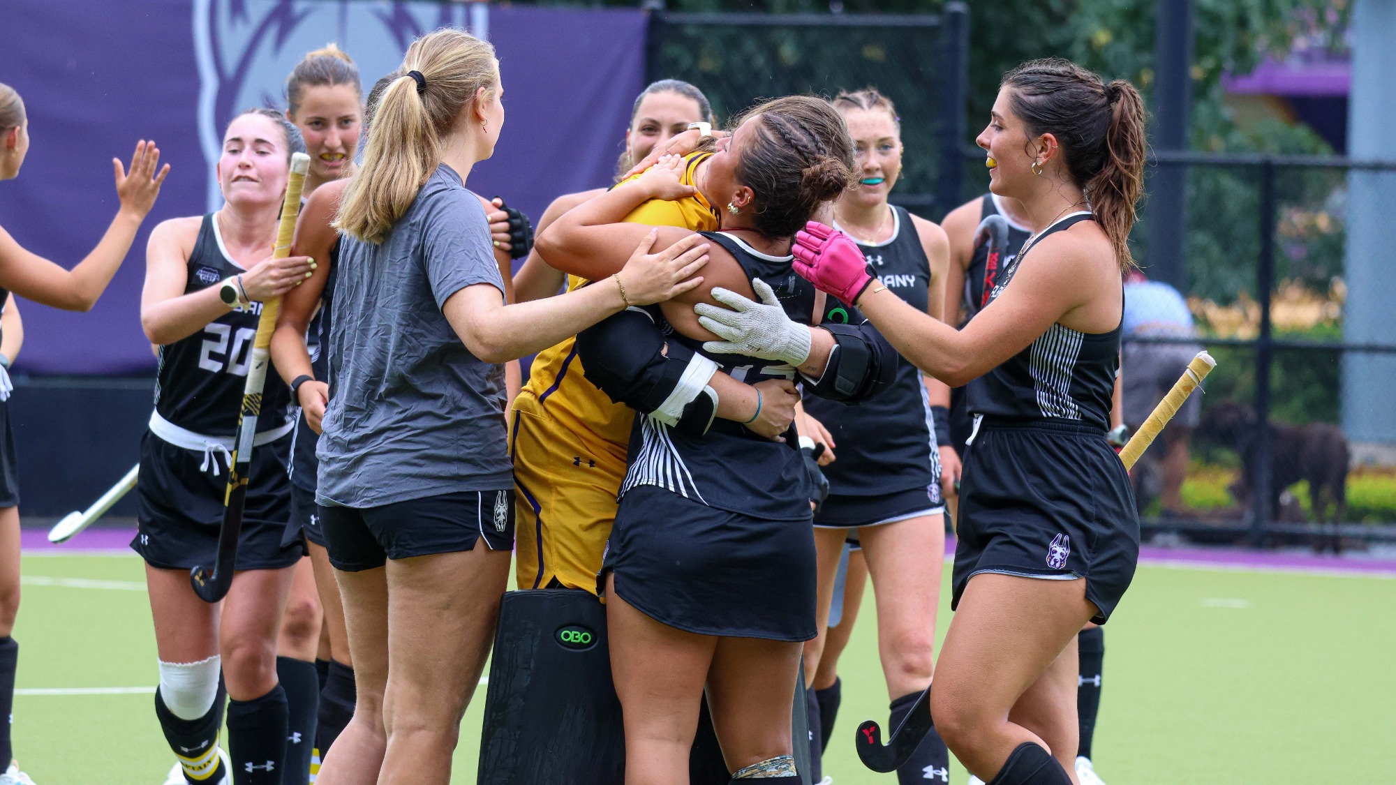The UAlbany field hockey team hosted Boston College at Alumni Turf in Albany, New York on Sunday, August 30, 2026.