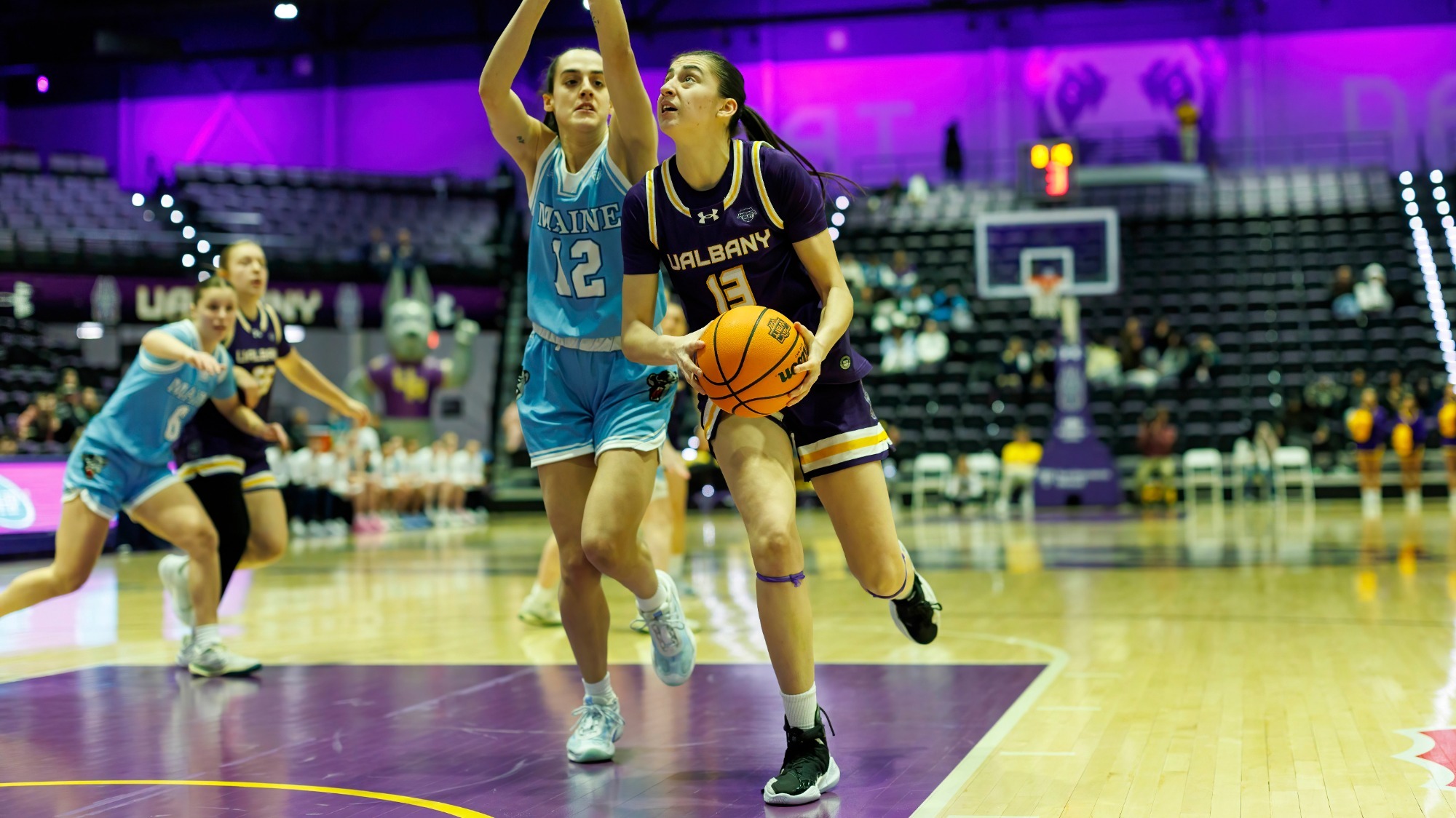 The UAlbany women's basketball team hosted Maine at Broadview Center in Albany, New York on Thursday, January 22, 2026.